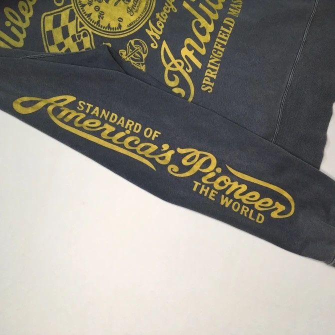 Indian Motorcycle × Vintage Vintage Indian Motocycle Hoodie Faded Pullover Zip Ups Sweat Size US M / EU 48-50 / 2 - 9 Thumbnail