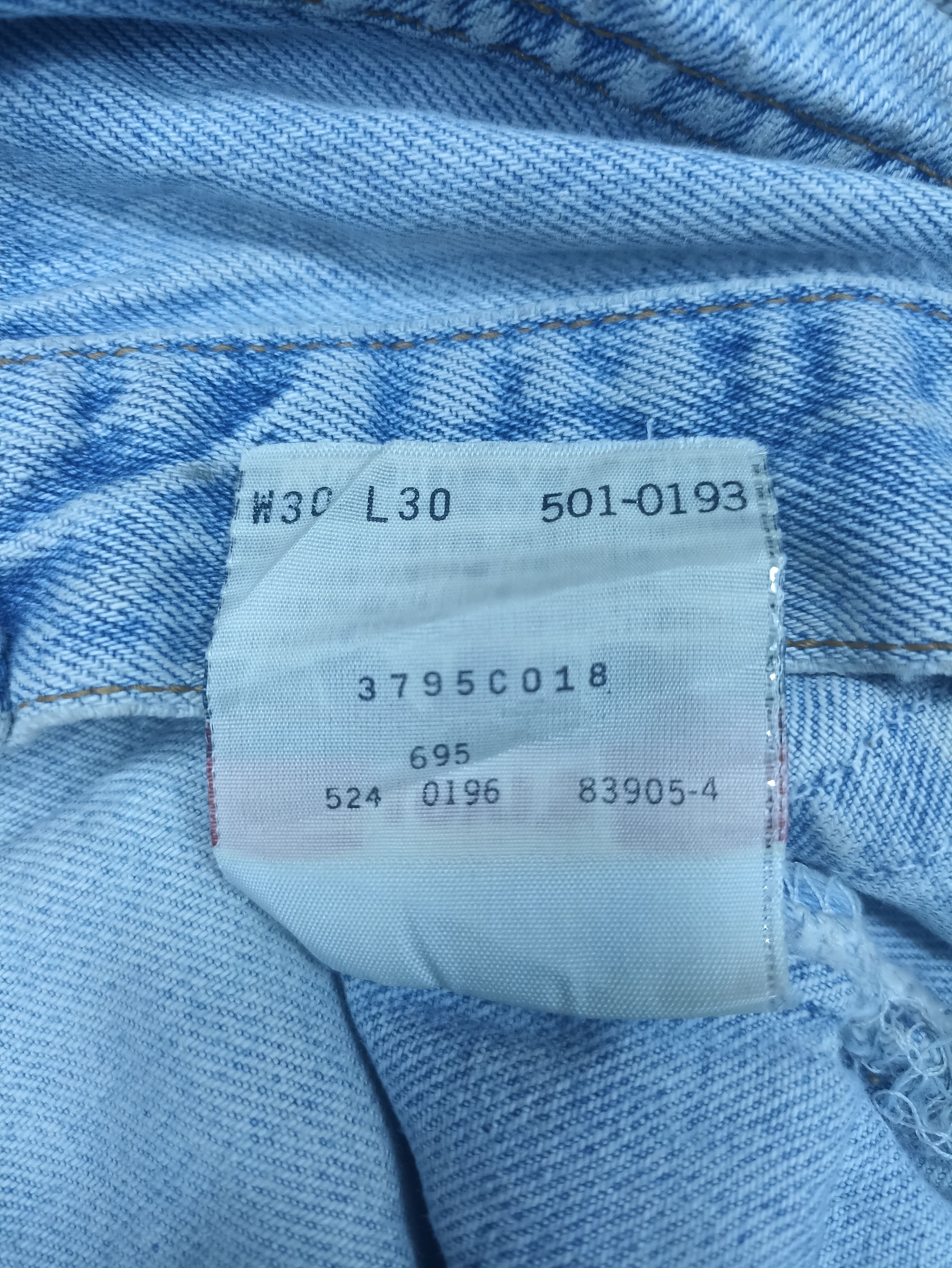 Jean × Levi's × Vintage 90s Vintage Levis 501 Distress Jeans-J171 Size US 30 / EU 46 - 5 Thumbnail
