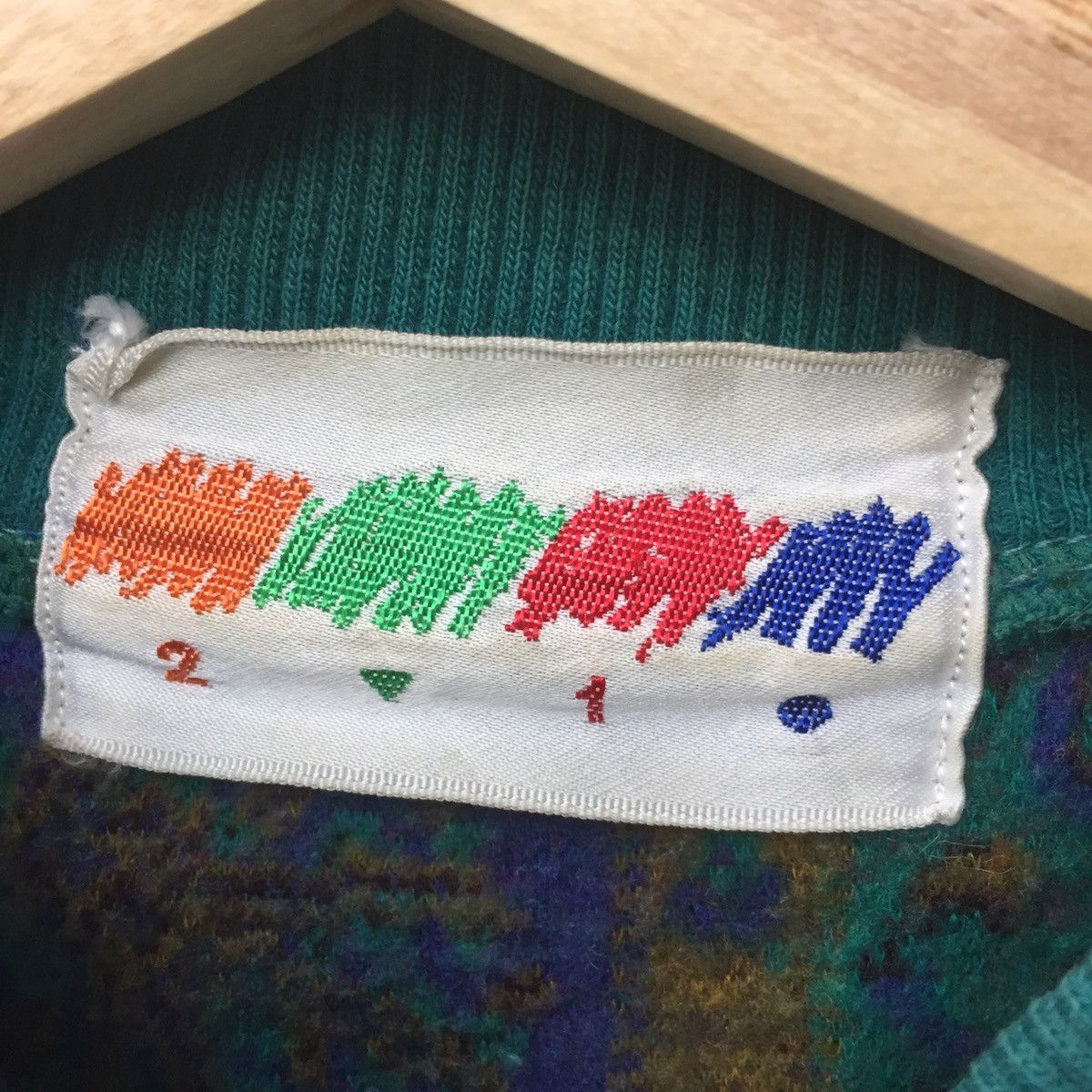 Aran Isles Knitwear Vintage Knit Jacket Colourful Striped Sweater Size US L / EU 52-54 / 3 - 8 Thumbnail