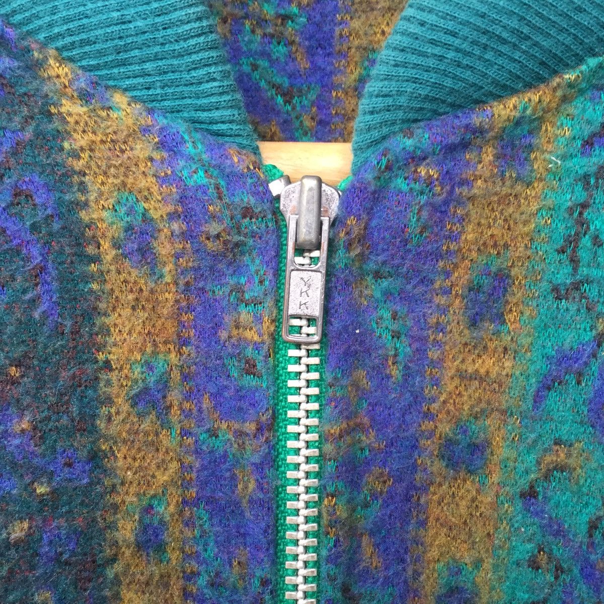 Aran Isles Knitwear Vintage Knit Jacket Colourful Striped Sweater Size US L / EU 52-54 / 3 - 6 Thumbnail