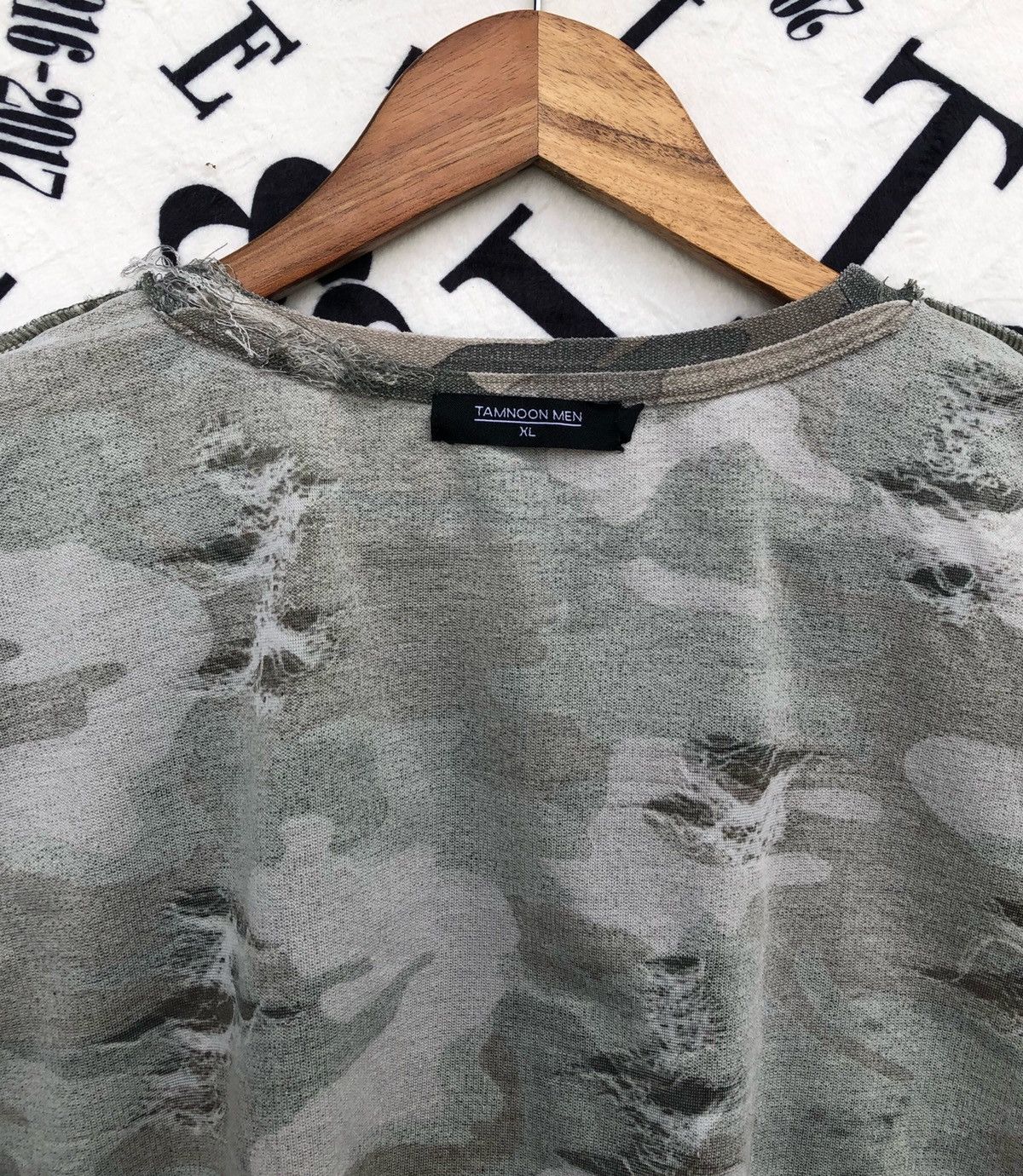 Vintage Tamnoon Men Destroyed Camo Tee
