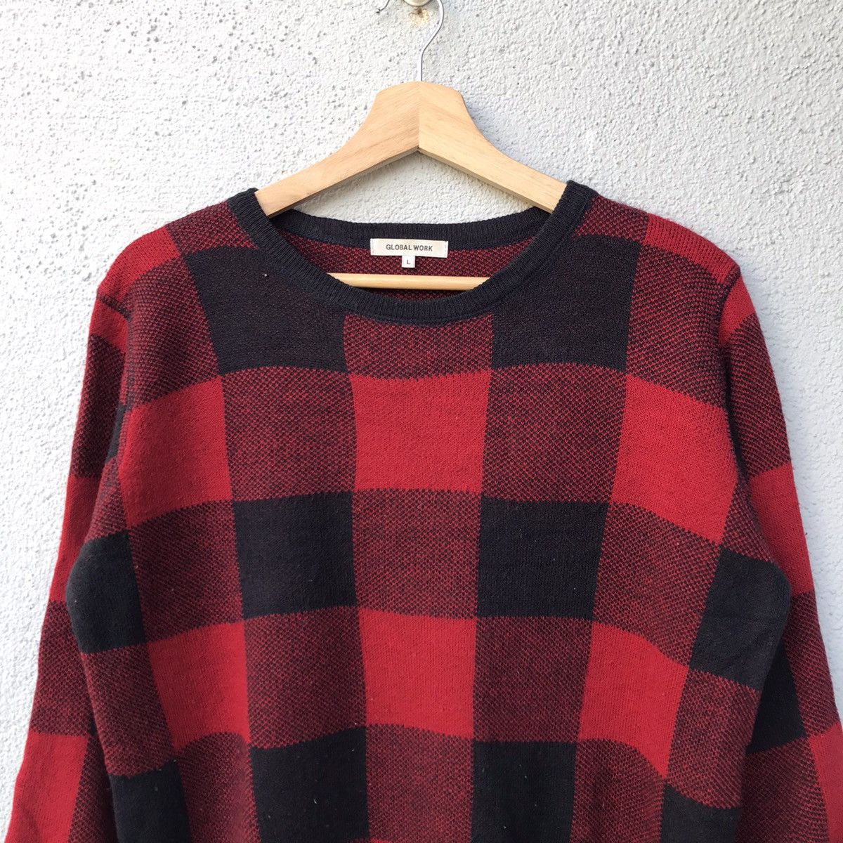 Aran Isles Knitwear Vintage Global Work Square Pattern Pullover Knitwear Size US L / EU 52-54 / 3 - 2 Thumbnail