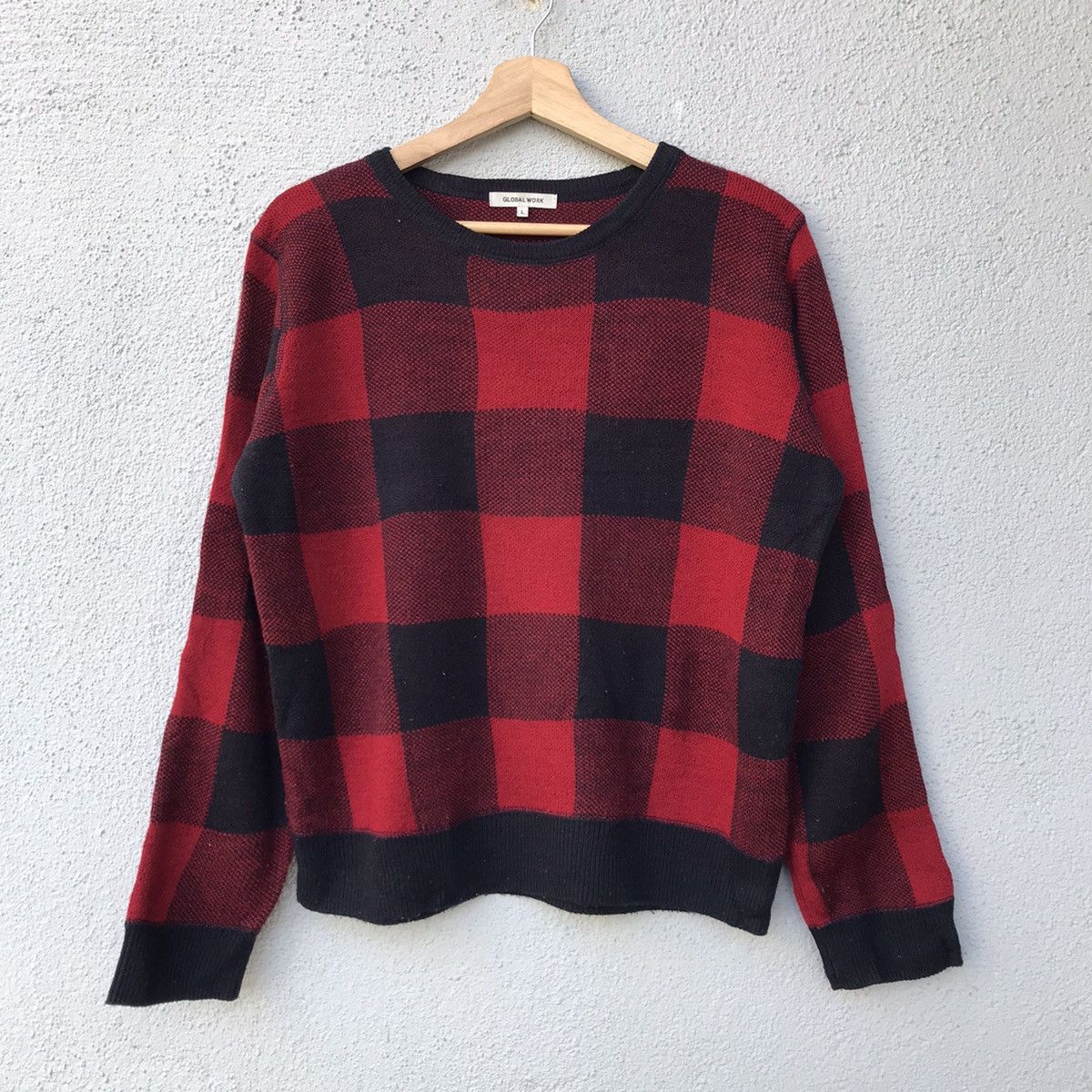 Aran Isles Knitwear Vintage Global Work Square Pattern Pullover Knitwear Size US L / EU 52-54 / 3 - 1 Thumbnail