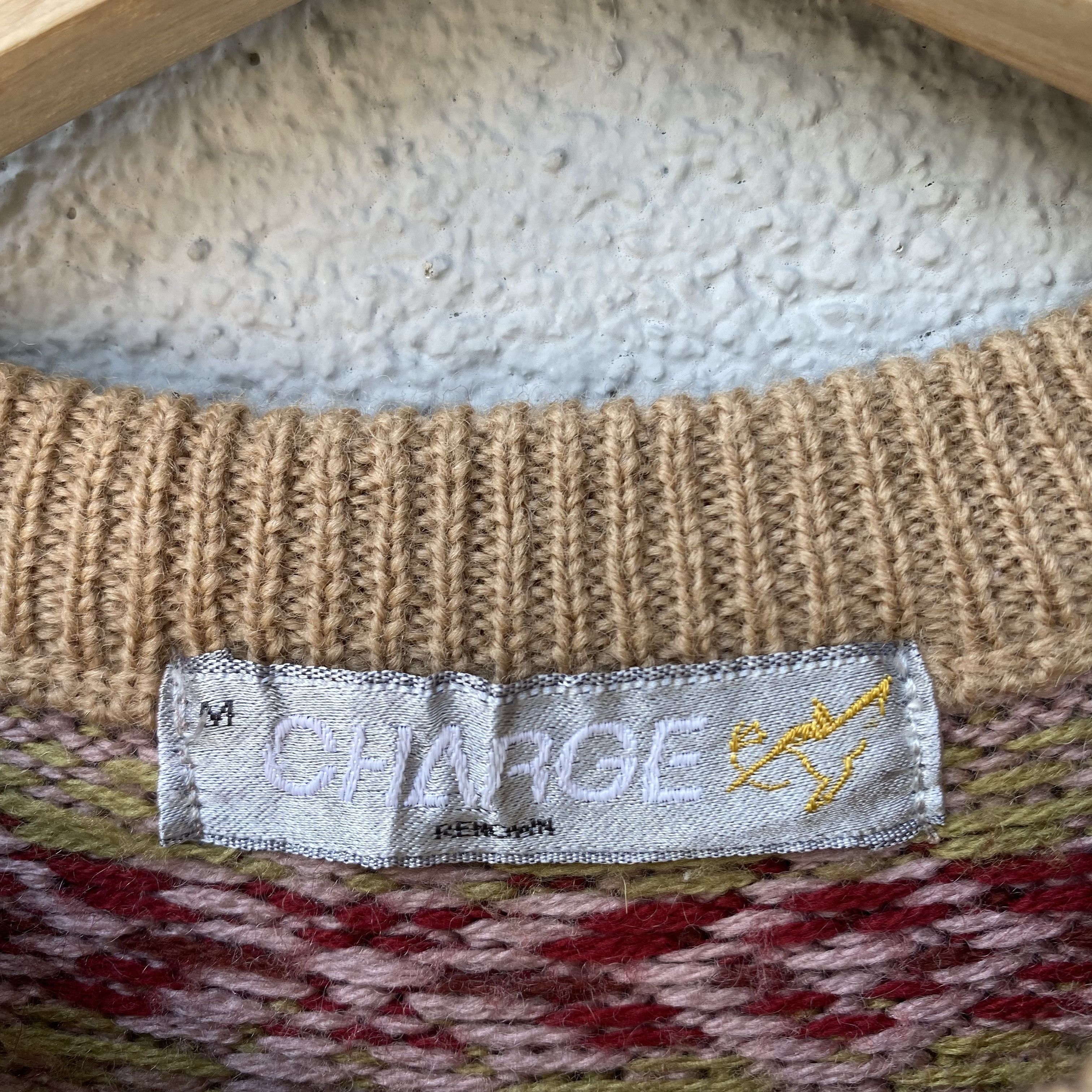 Aran Isles Knitwear × Japanese Brand Vintage Charge Renown Jacquard Striped Pullover Knitwear Size US M / EU 48-50 / 2 - 8 Thumbnail