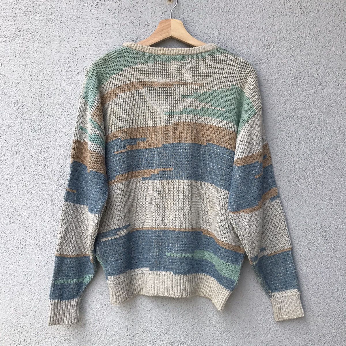 Japanese Brand Vintage Mizukerdick Striped Design Knitwear Sweater Size US M / EU 48-50 / 2 - 13 Thumbnail