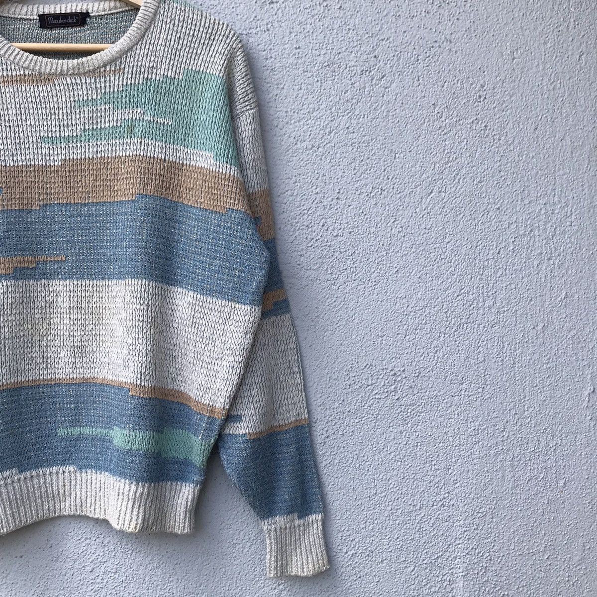 Japanese Brand Vintage Mizukerdick Striped Design Knitwear Sweater Size US M / EU 48-50 / 2 - 5 Thumbnail