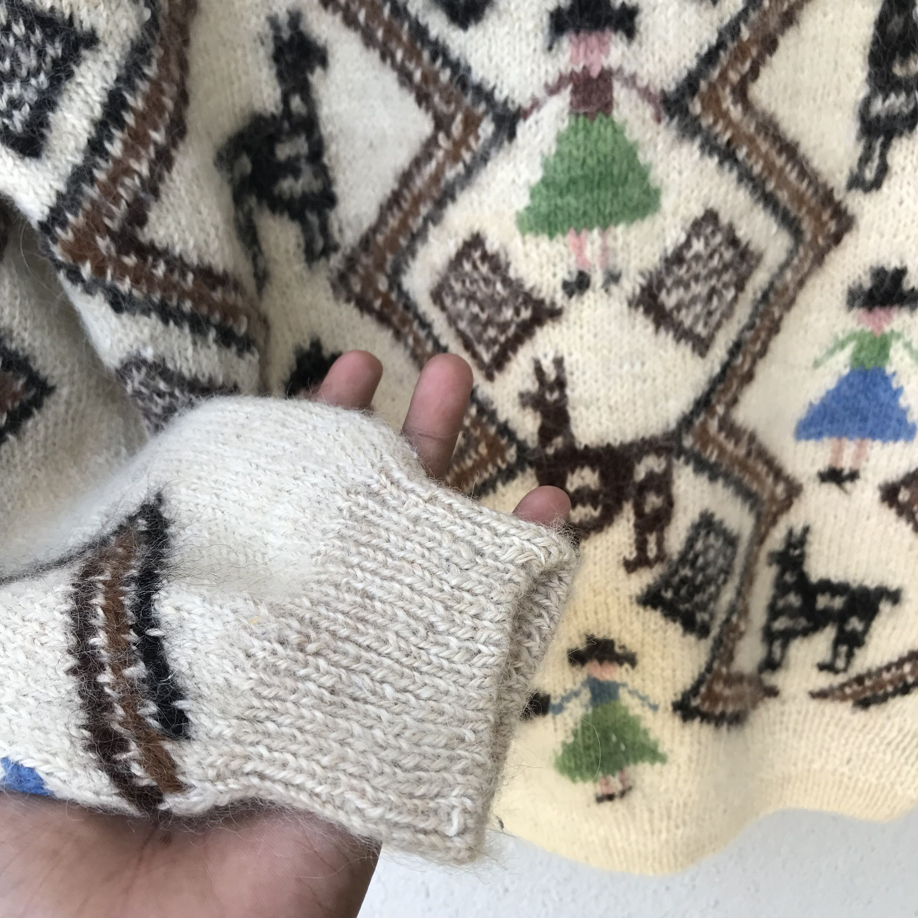 Aran Isles Knitwear Vintage Vifalco Shag Shaggy Fullprint Mohair Knitwear Size US M / EU 48-50 / 2 - 7 Thumbnail