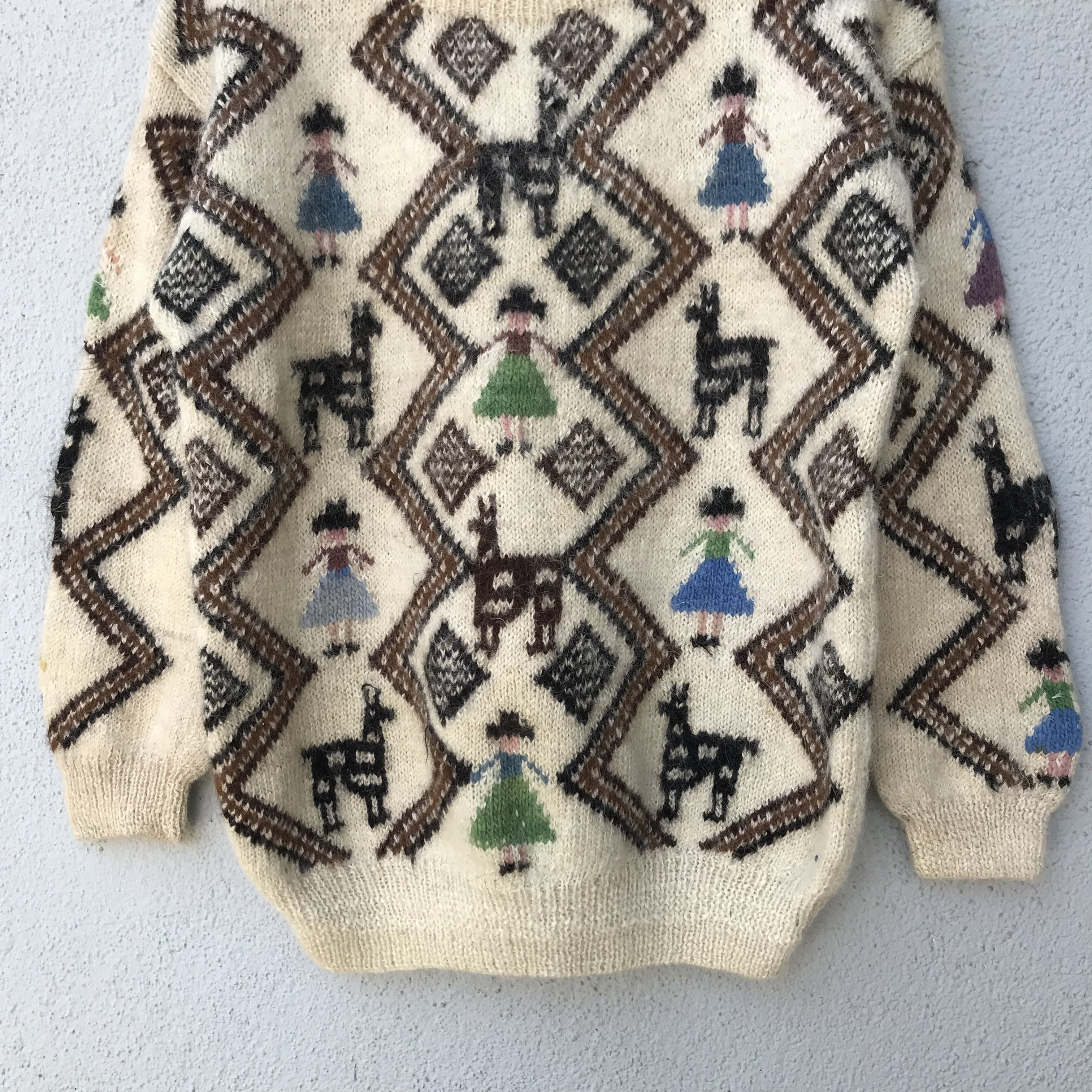 Aran Isles Knitwear Vintage Vifalco Shag Shaggy Fullprint Mohair Knitwear Size US M / EU 48-50 / 2 - 3 Thumbnail