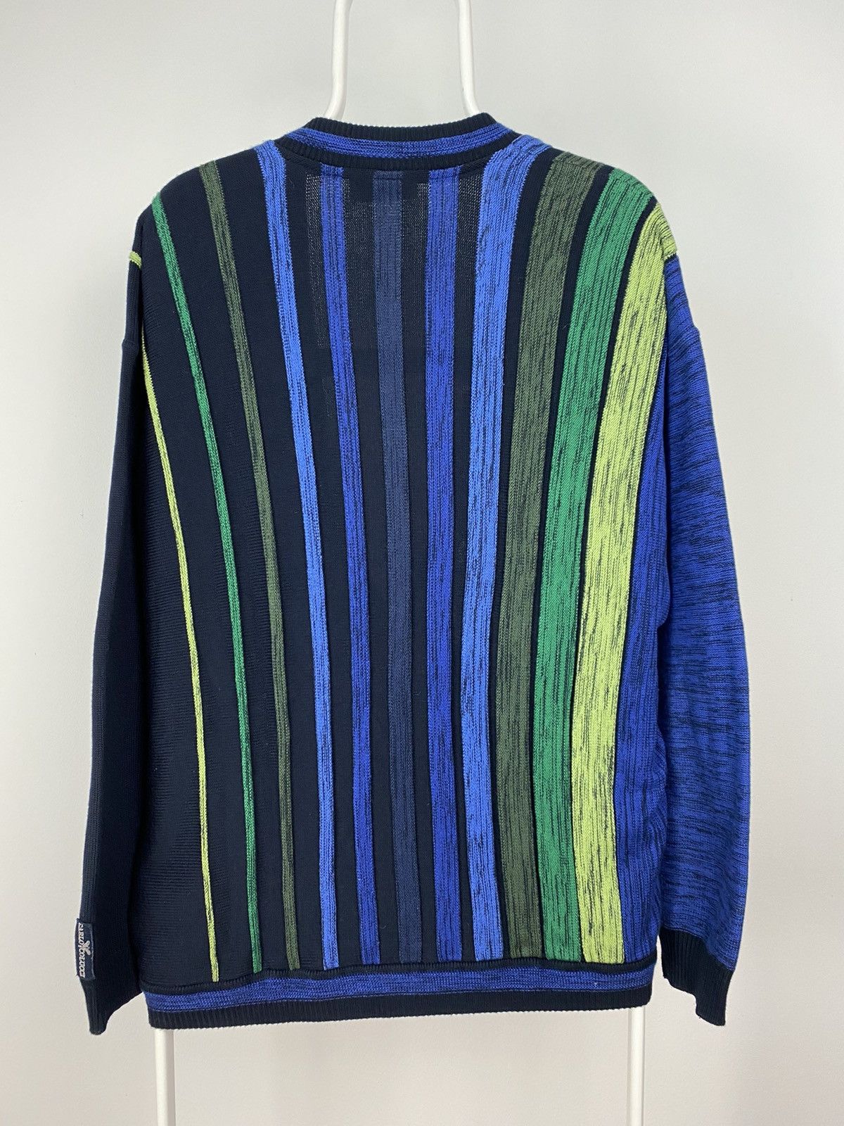 Carlo Colucci × Vintage Carlo Colucci sweater vintage cardigan blue Coogi style Size US L / EU 52-54 / 3 - 6 Thumbnail