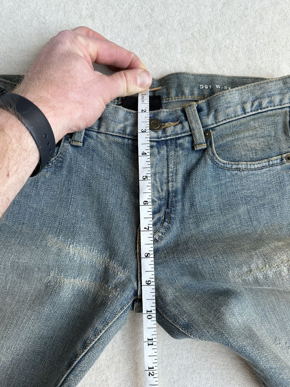 Saint Laurent Paris *Holy Grail* FW13 Saint Laurent whisker denim Sz 26 Hedi Size US 26 / EU 42 - 9 Thumbnail
