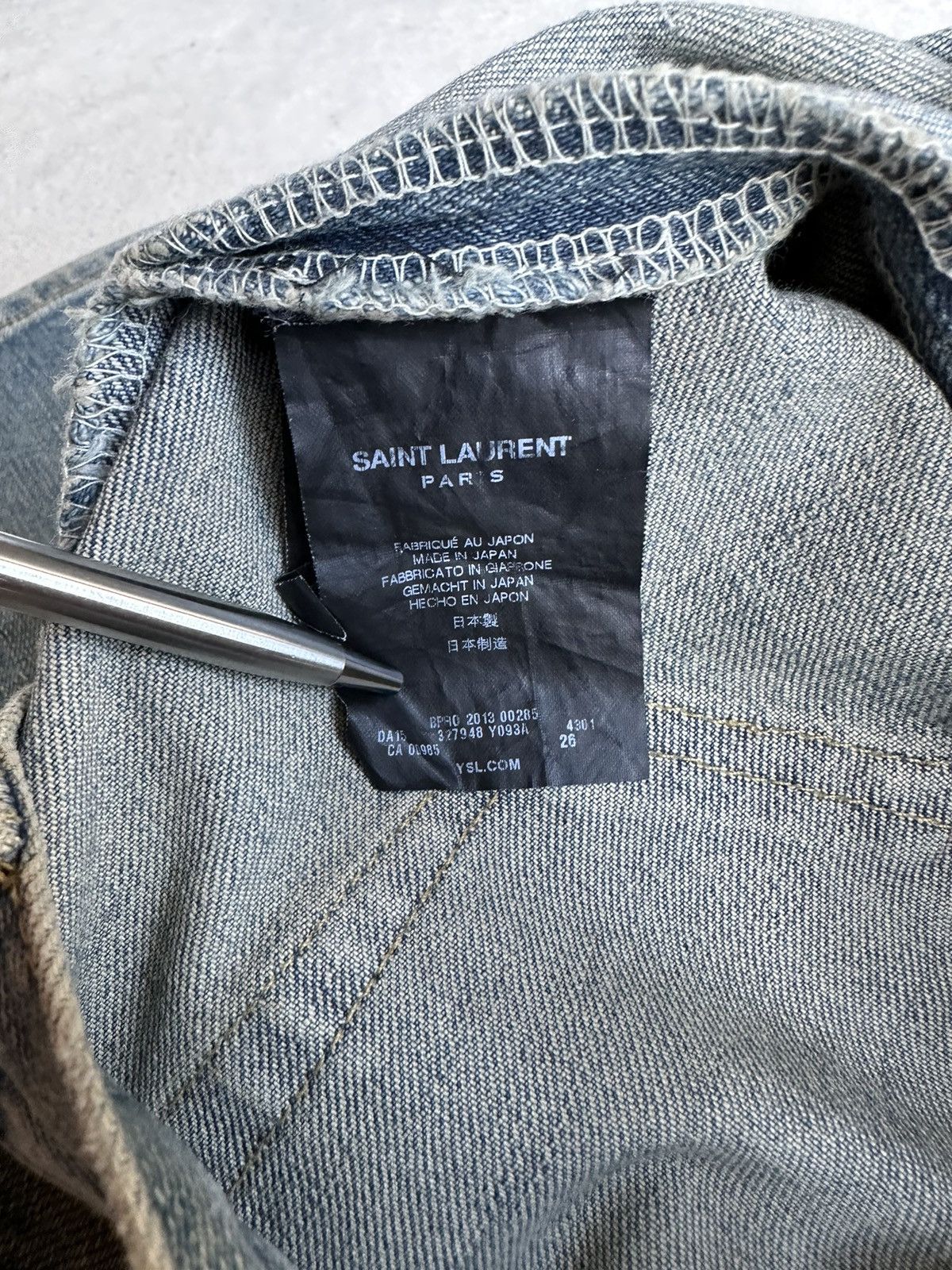 Saint Laurent Paris *Holy Grail* FW13 Saint Laurent whisker denim Sz 26 Hedi Size US 26 / EU 42 - 23 Thumbnail