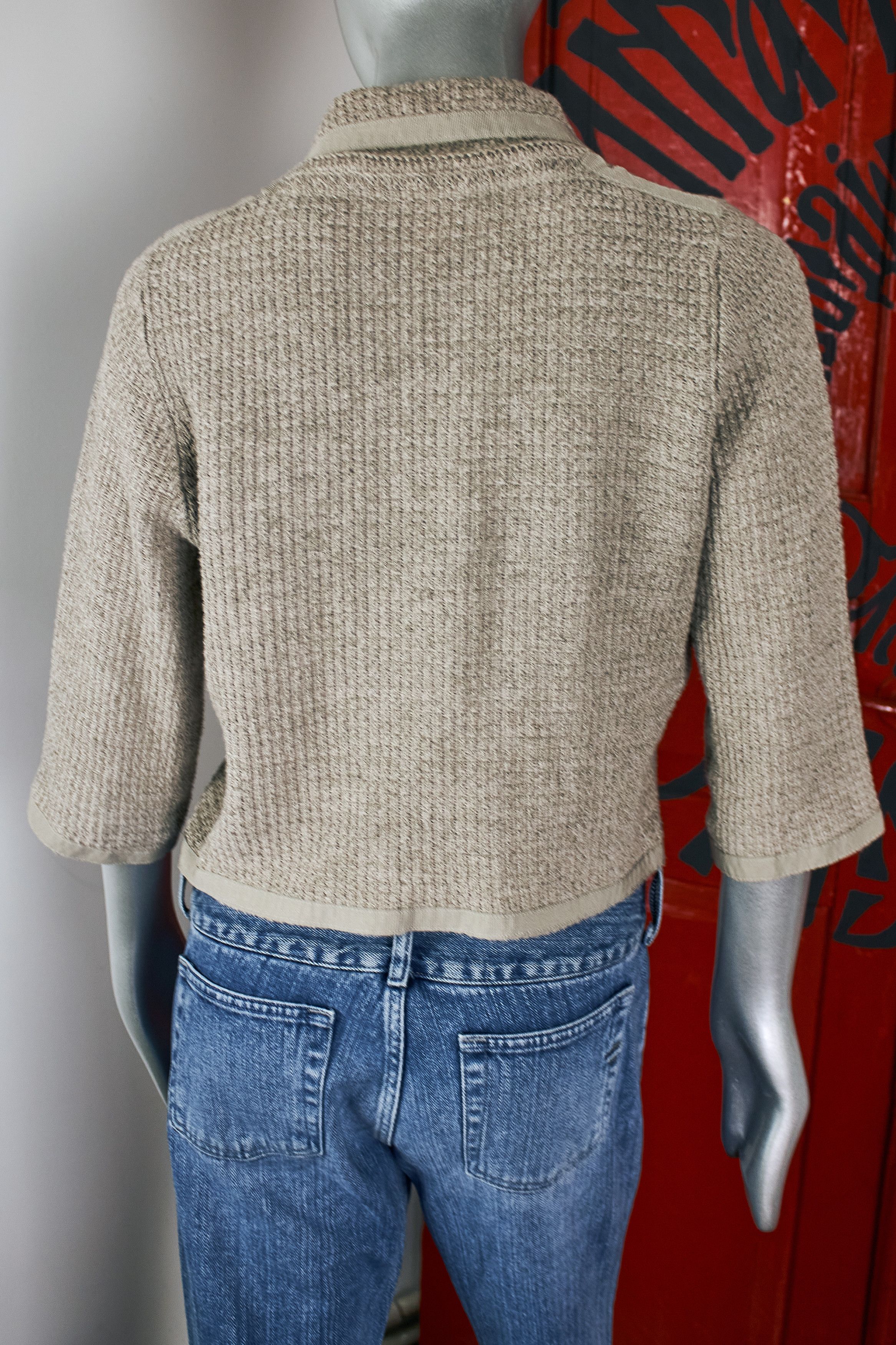 Trussardi Trussardi Beige 3/4 Quarter Sleeve Knitted Bolero Sweater Size S / US 4 / IT 40 - 6 Thumbnail