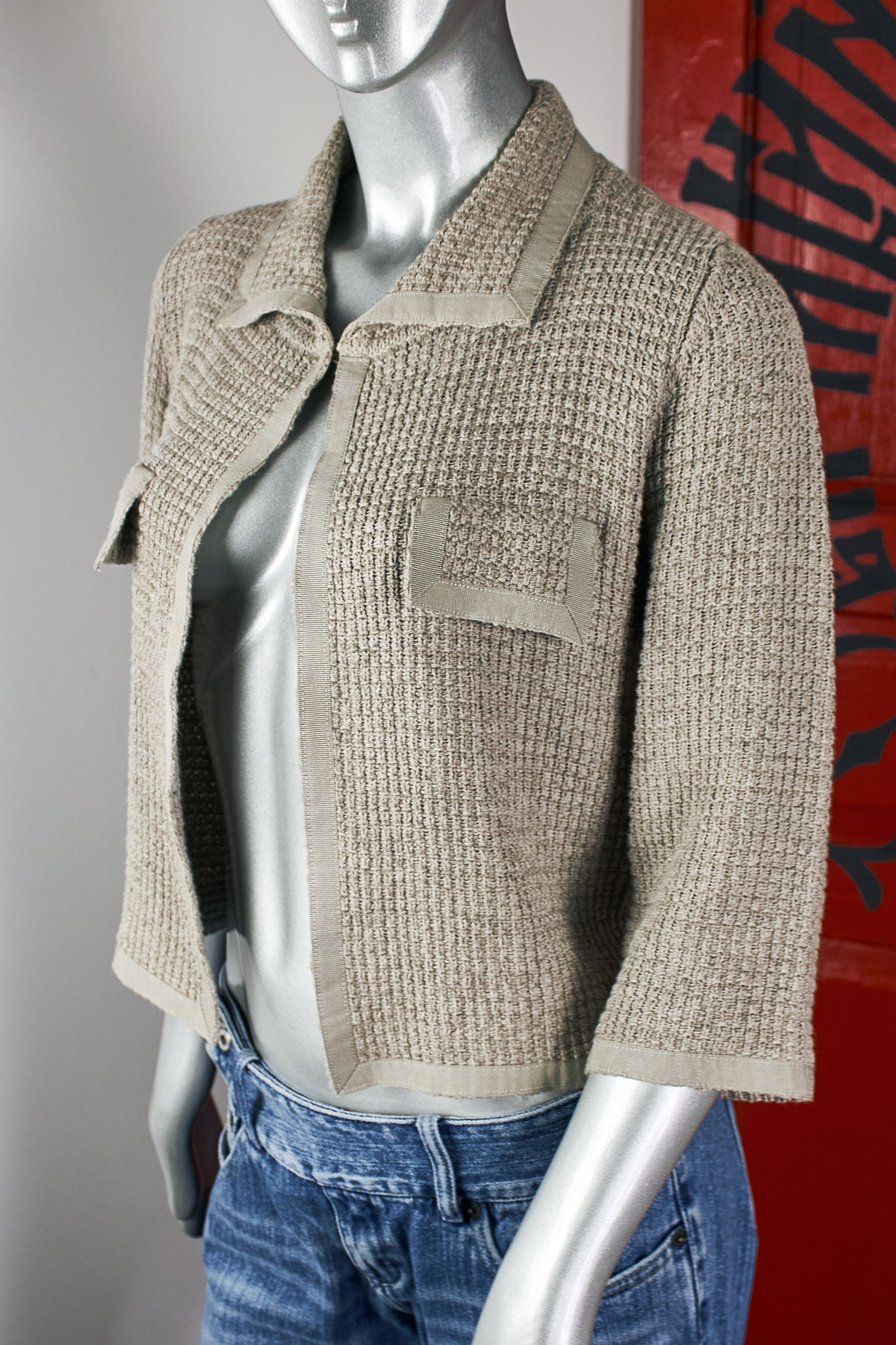 Trussardi Trussardi Beige 3/4 Quarter Sleeve Knitted Bolero Sweater Size S / US 4 / IT 40 - 4 Thumbnail