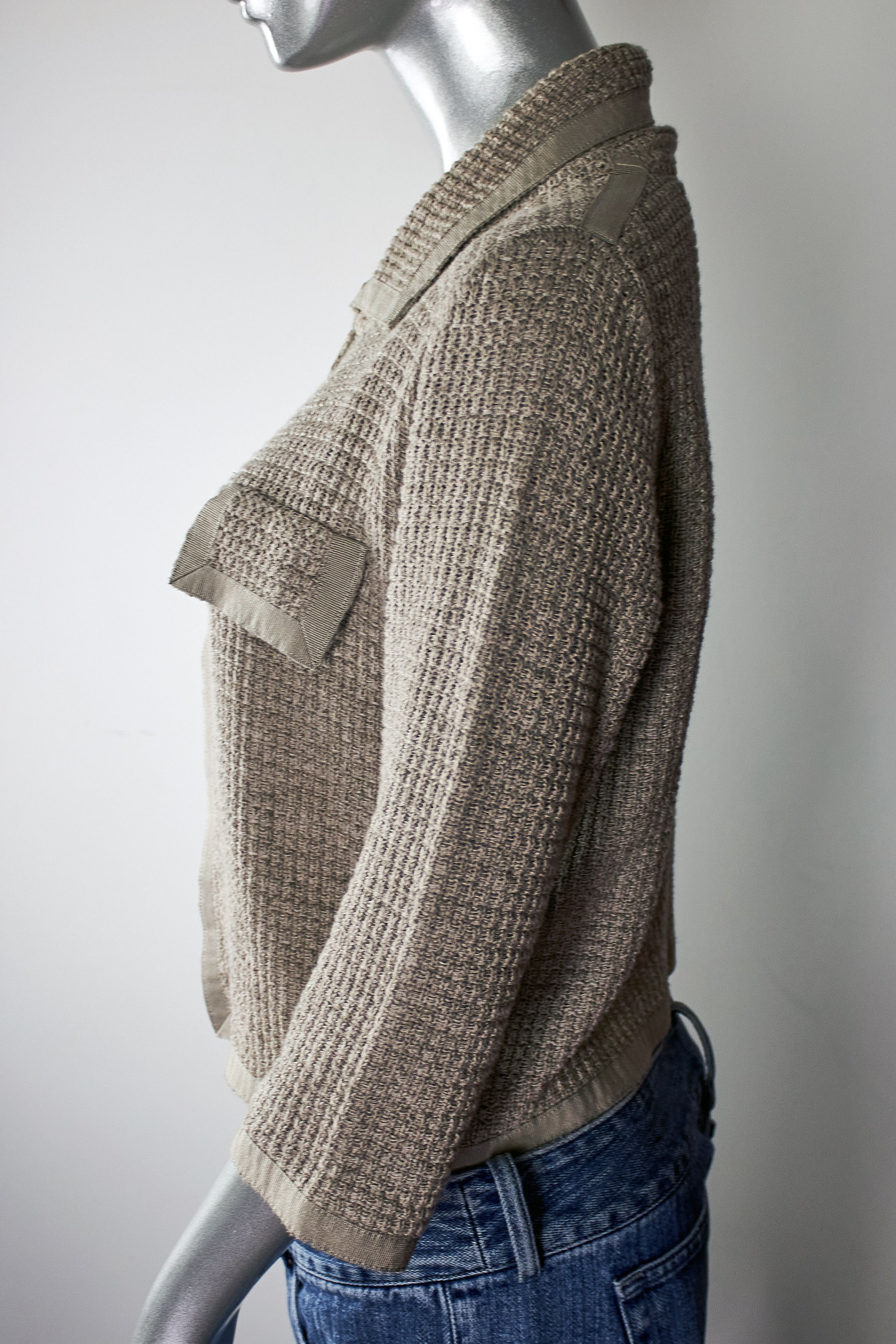 Trussardi Trussardi Beige 3/4 Quarter Sleeve Knitted Bolero Sweater Size S / US 4 / IT 40 - 5 Thumbnail