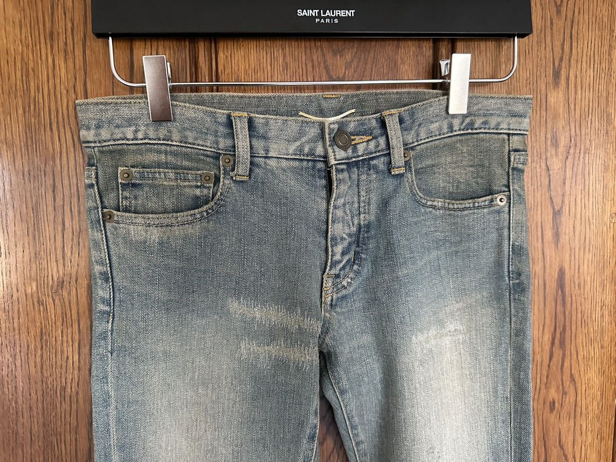 Saint Laurent Paris *Holy Grail* FW13 Saint Laurent whisker denim Sz 26 Hedi Size 26" / US 2 / IT 38 - 2 Thumbnail