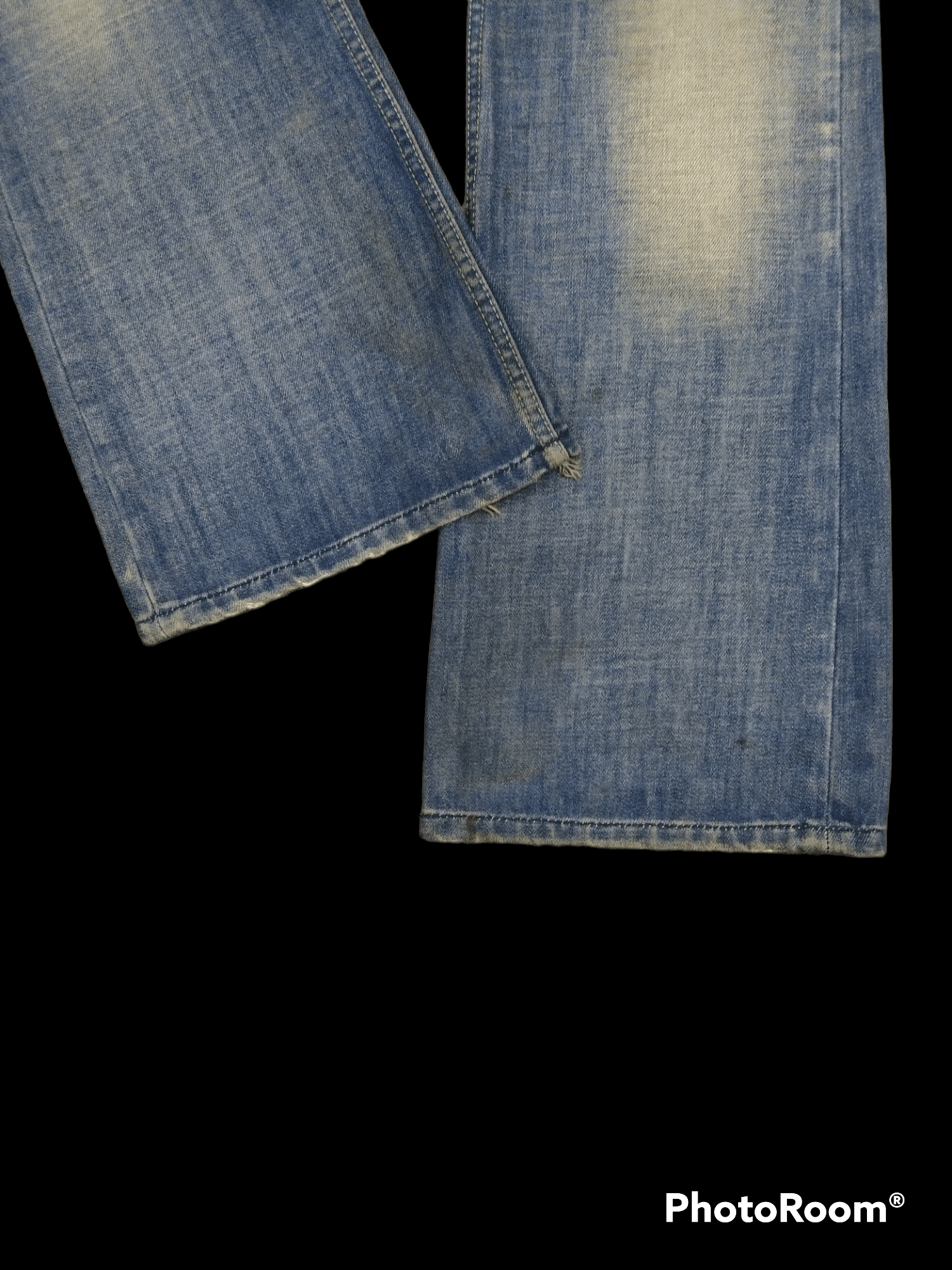 Diesel × Vintage FLARED🔥DISTRESSED DIESEL ZATHAN DENIM PANTS Size US 31 - 6 Thumbnail