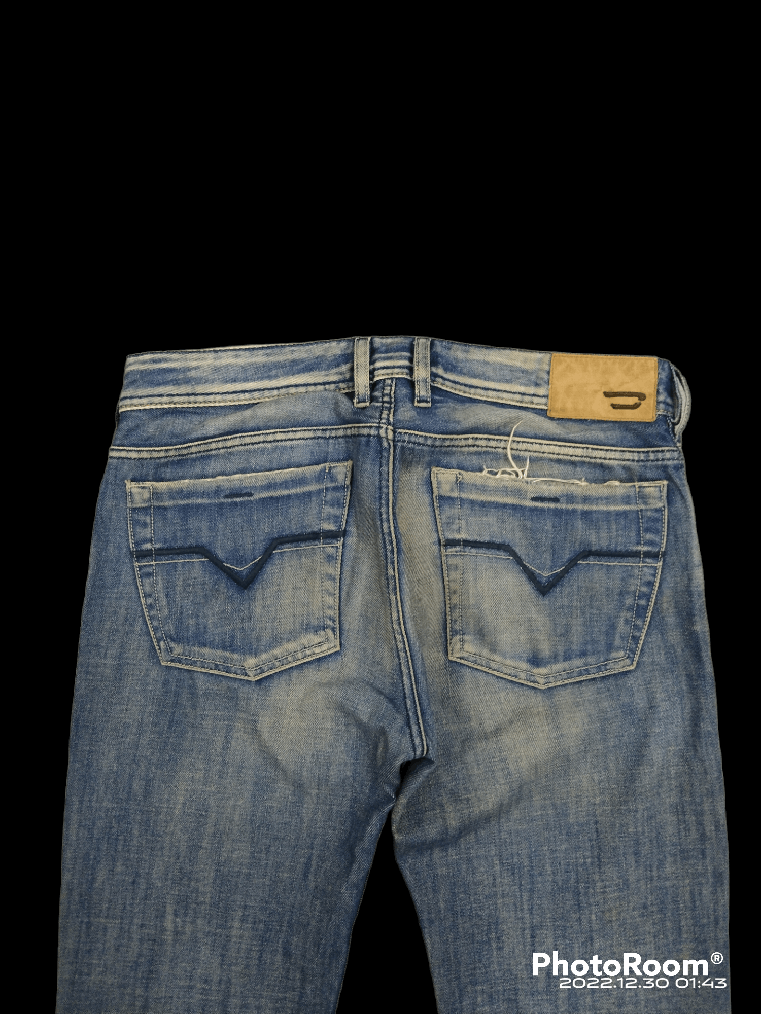 Diesel × Vintage FLARED🔥DISTRESSED DIESEL ZATHAN DENIM PANTS Size US 31 - 4 Thumbnail