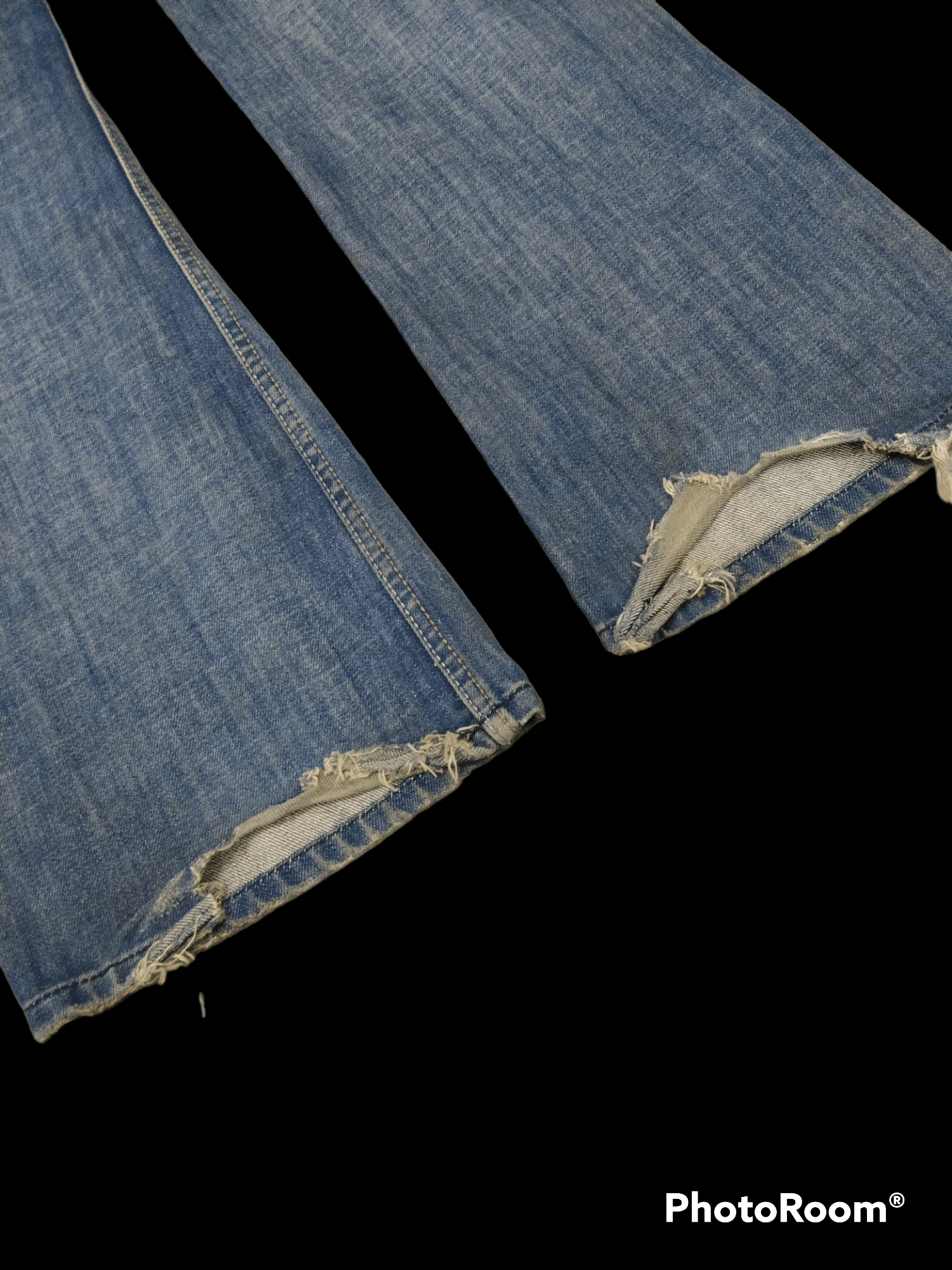 Diesel × Vintage FLARED🔥DISTRESSED DIESEL ZATHAN DENIM PANTS Size US 31 - 5 Thumbnail