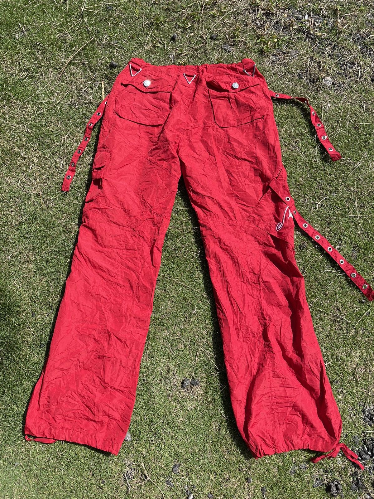 Roundel London ⚡️ R London Punk Spell Out Bondage Rope Pants Women Size 26" / US 2 / IT 38 - 2 Thumbnail