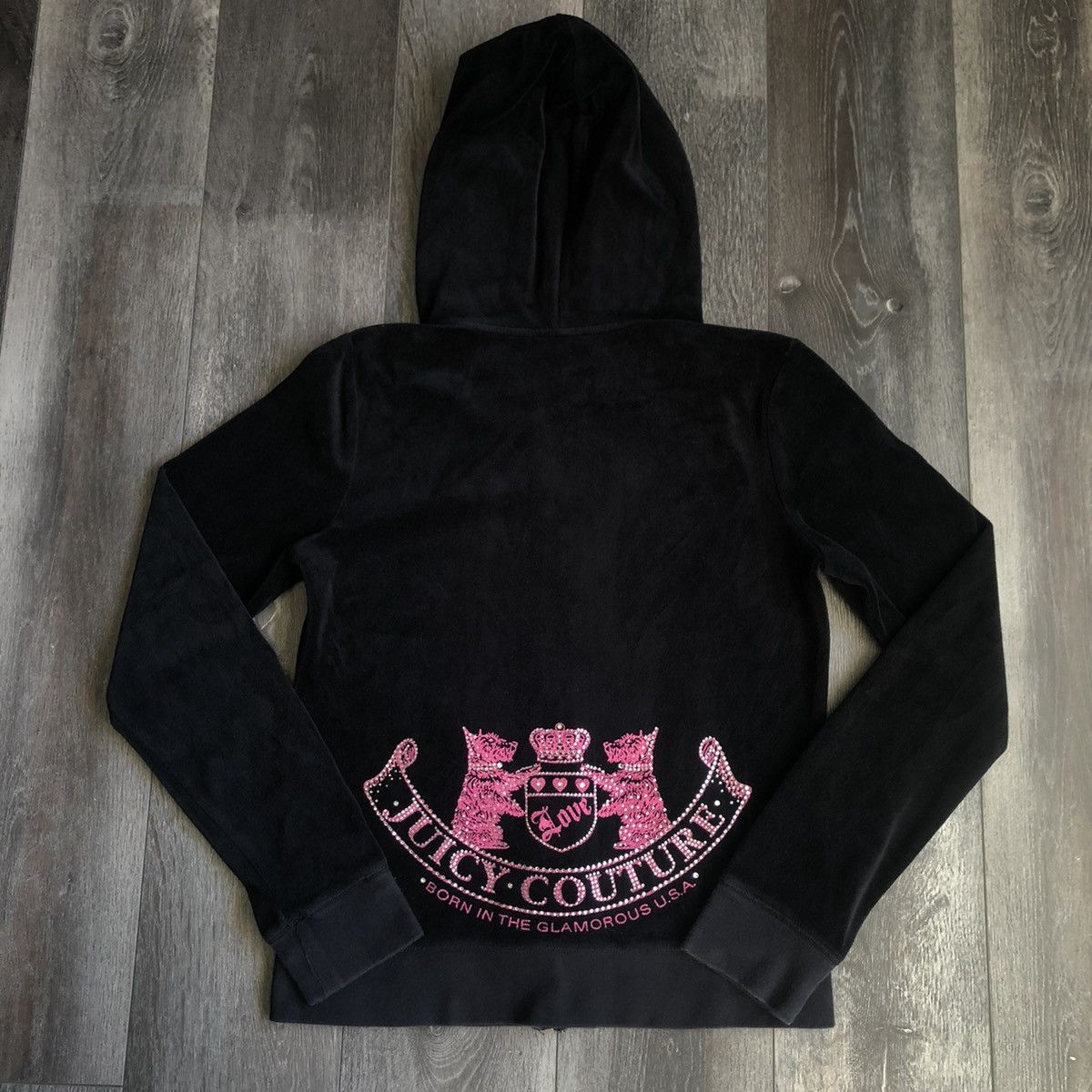 Vintage Vintage 2000s Juicy Couture Dog Velour Tracksuit Hoodie Zip