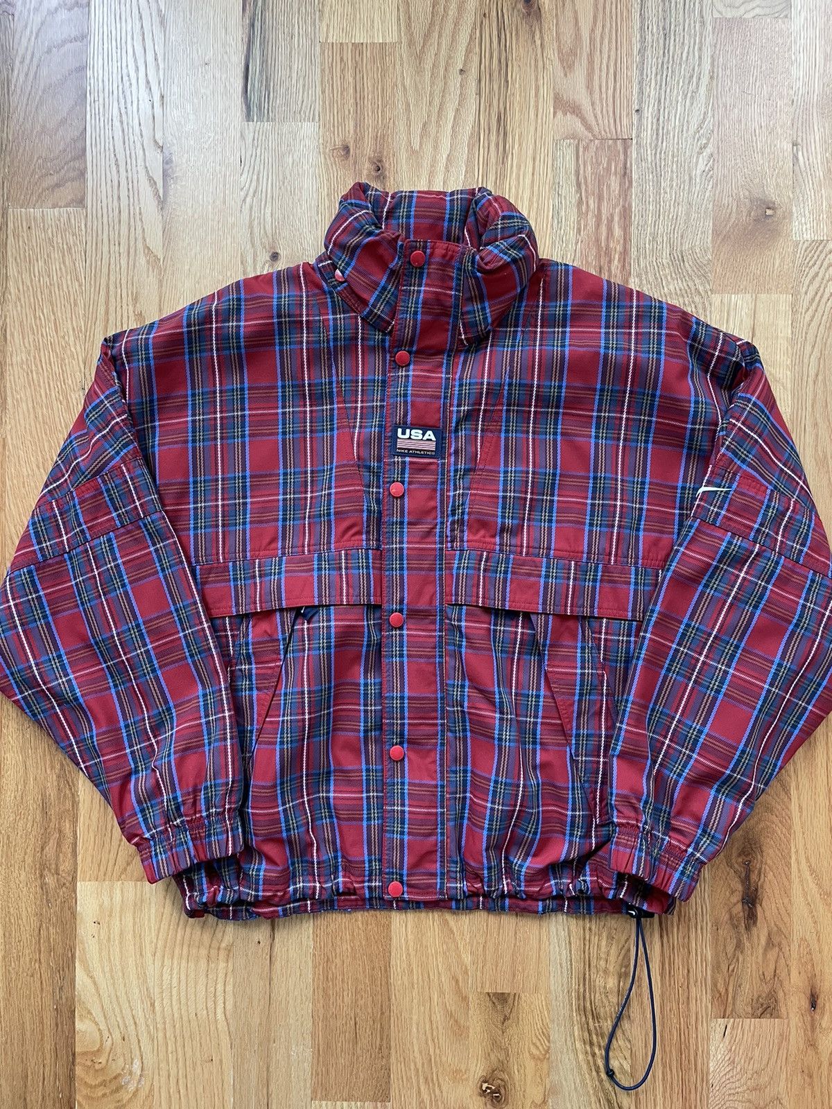 Nike NikeLab NRG Plaid Swoosh Stripe Jacket | Grailed