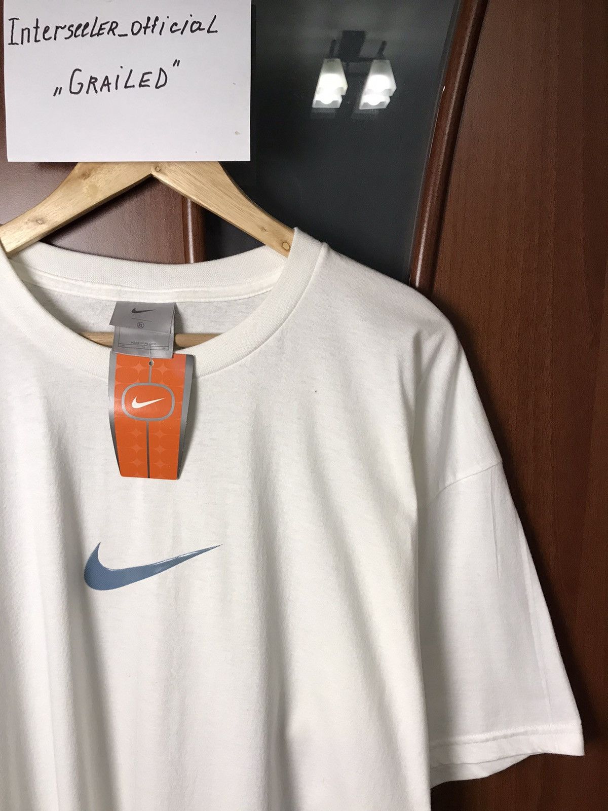 Nike Nike 90S oversize Vintage center swoosh t-shirt NEW !!! Size US XL / EU 56 / 4 - 2 Thumbnail
