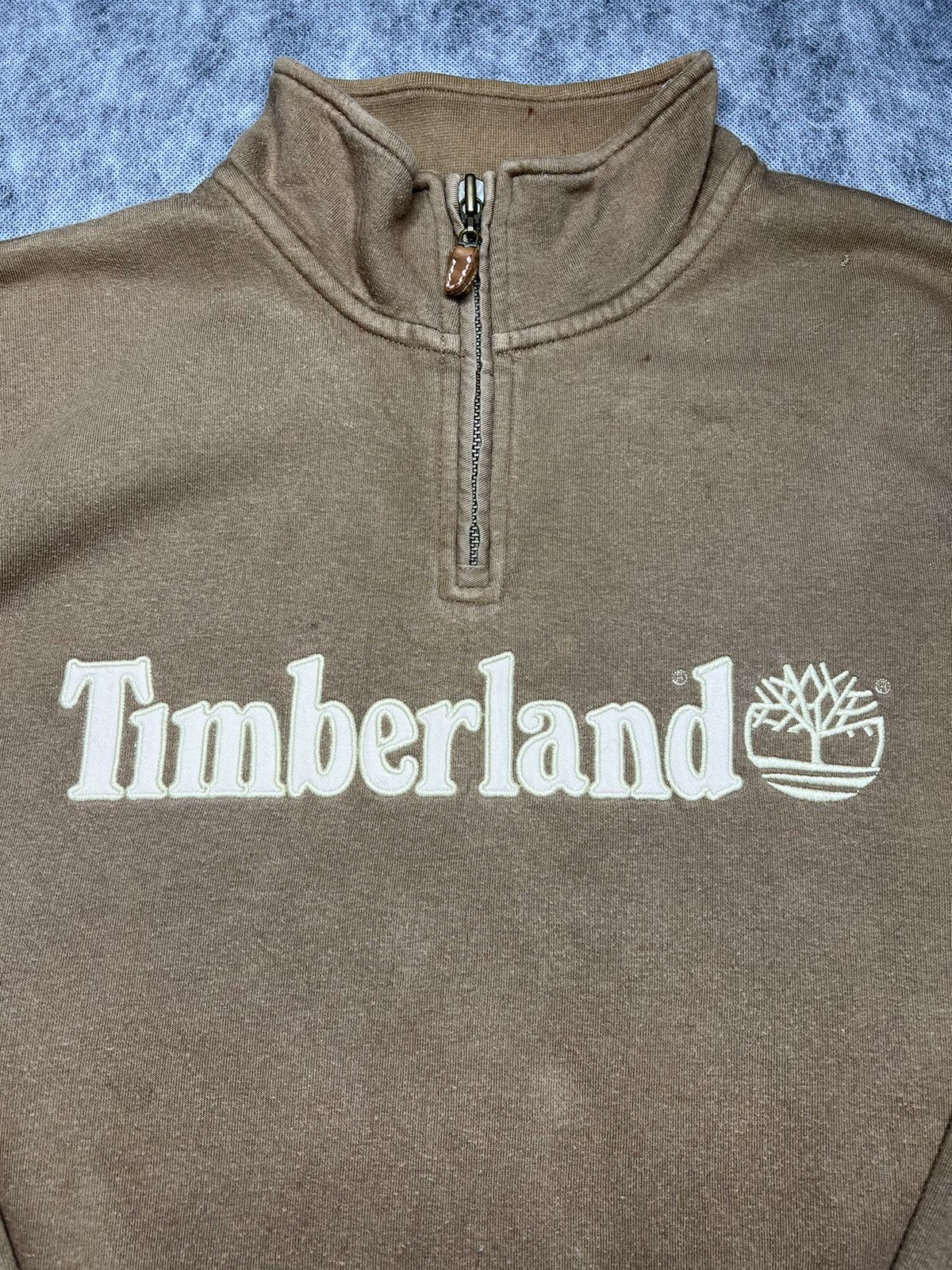 Timberland Vintage Timberland Half Zip Sweatshirt Big logo Size US L / EU 52-54 / 3 - 3 Thumbnail