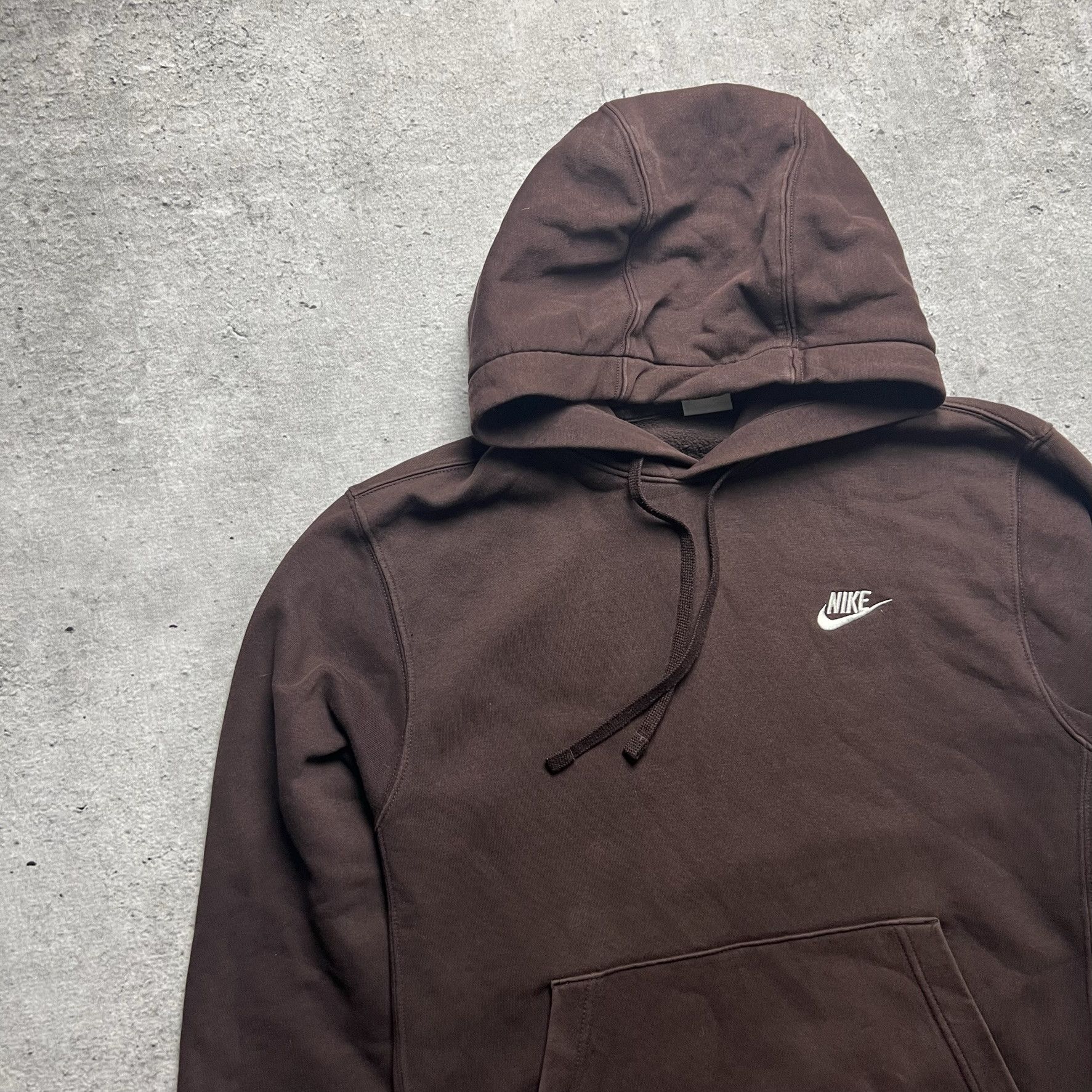 Nike Nike Vintage Brown Hoodie Swoosh 90s retro Size US S / EU 44-46 / 1 - 3 Thumbnail