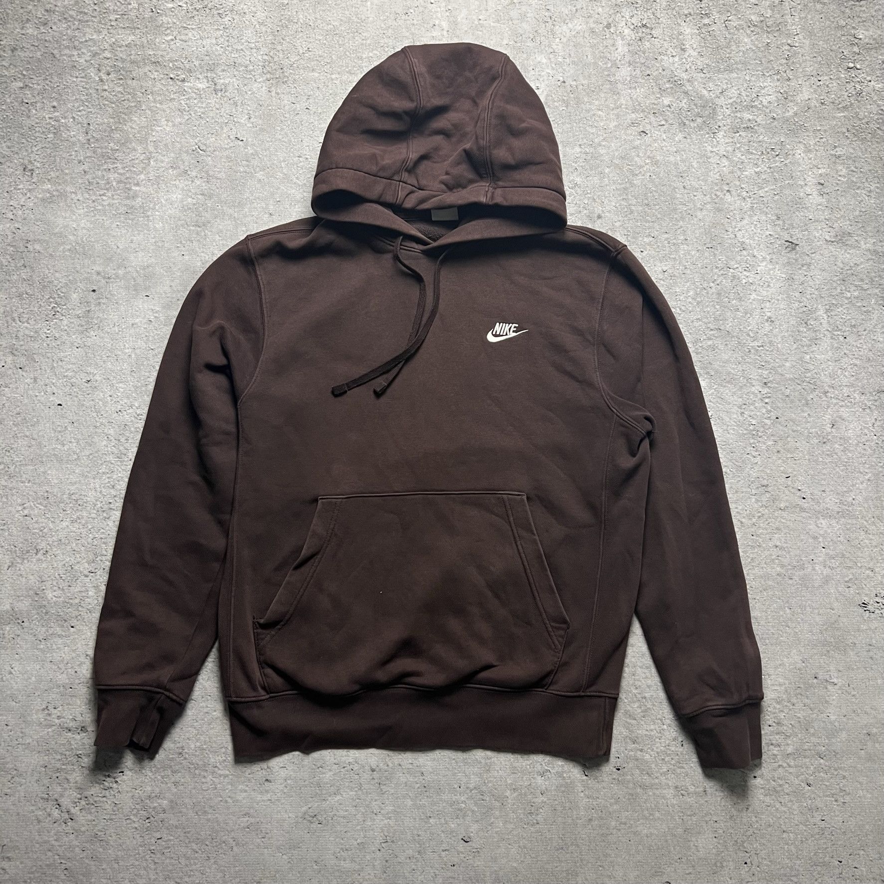 Nike Nike Vintage Brown Hoodie Swoosh 90s retro Size US S / EU 44-46 / 1 - 1 Thumbnail