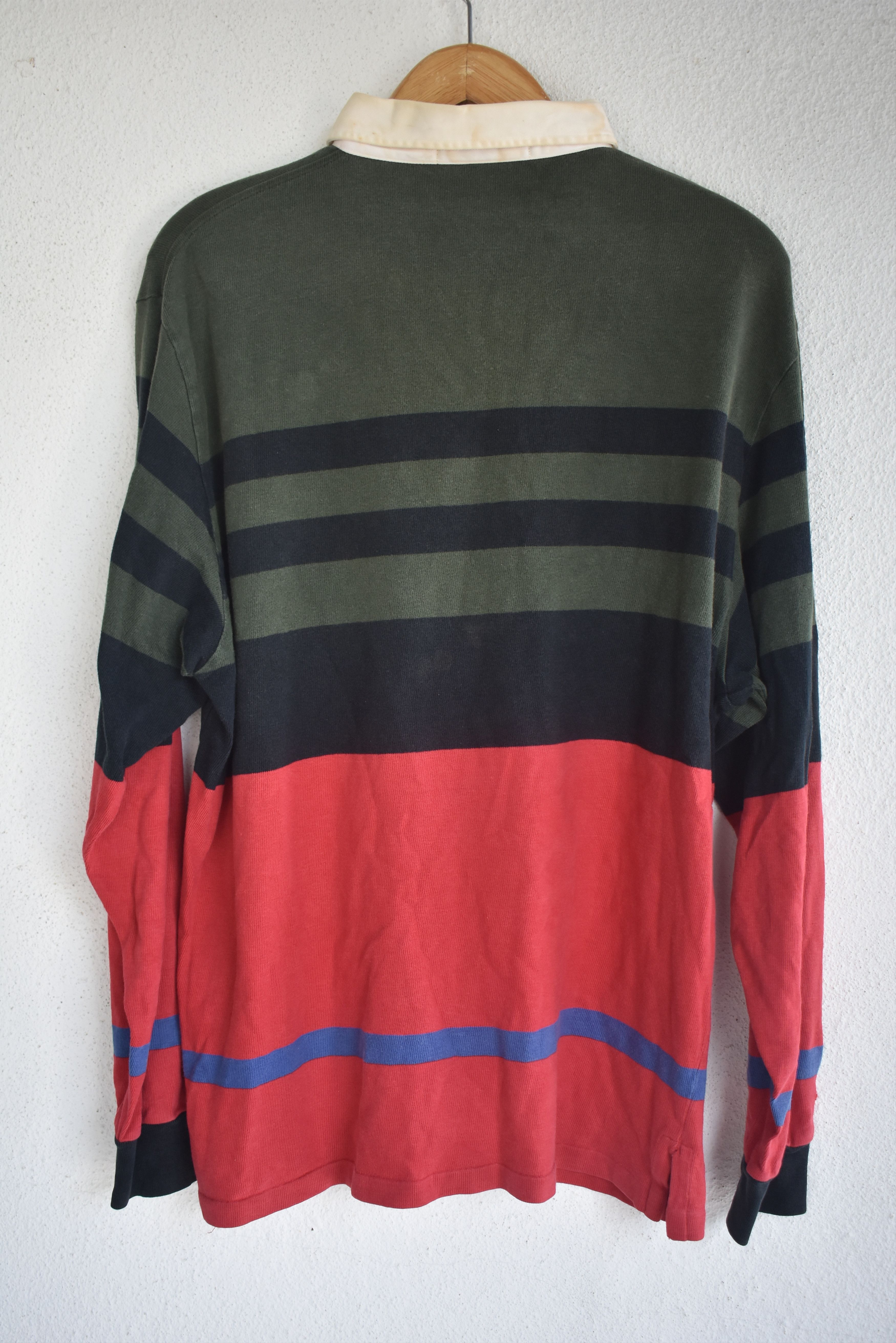 Polo Ralph Lauren × Vintage Vintage polo ralph lauren stripe rugby sweatshirt A079 Size US L / EU 52-54 / 3 - 5 Thumbnail