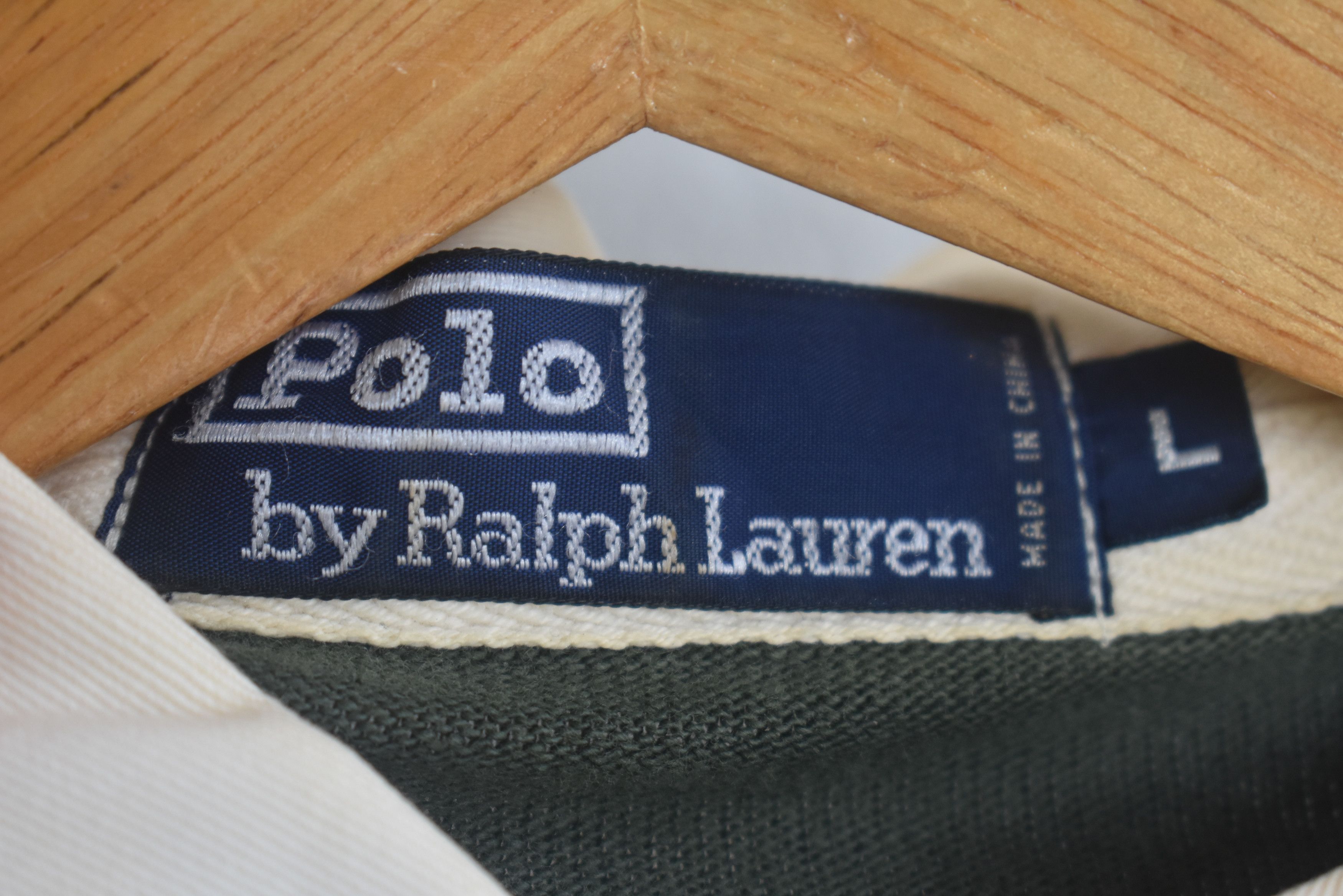 Polo Ralph Lauren × Vintage Vintage polo ralph lauren stripe rugby sweatshirt A079 Size US L / EU 52-54 / 3 - 4 Thumbnail