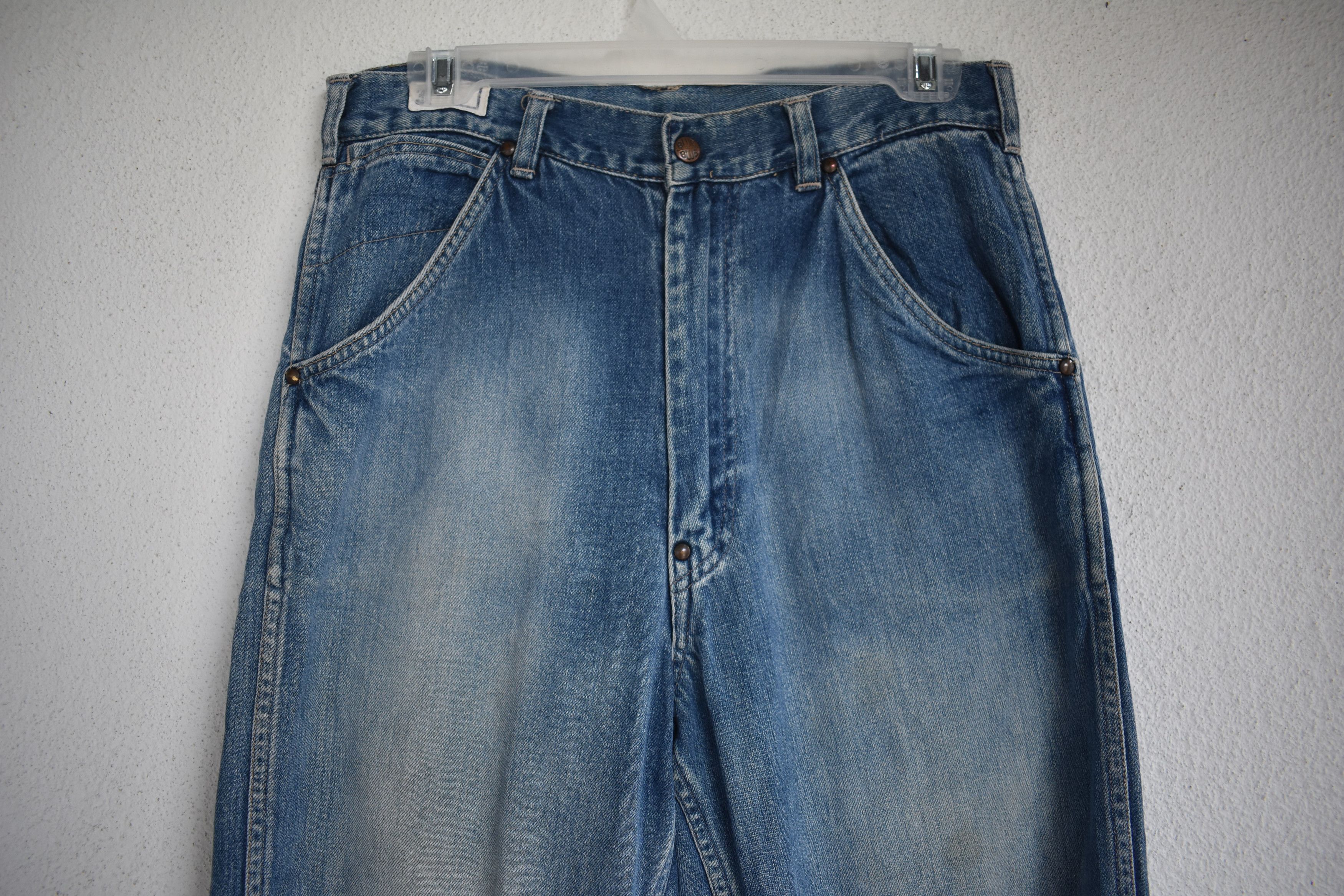 Blue Blue Japan × Japanese Brand Wide Leg 🔥Blue Blue Denim Jeans Waist 31 Size US 30 / EU 46 - 2 Thumbnail