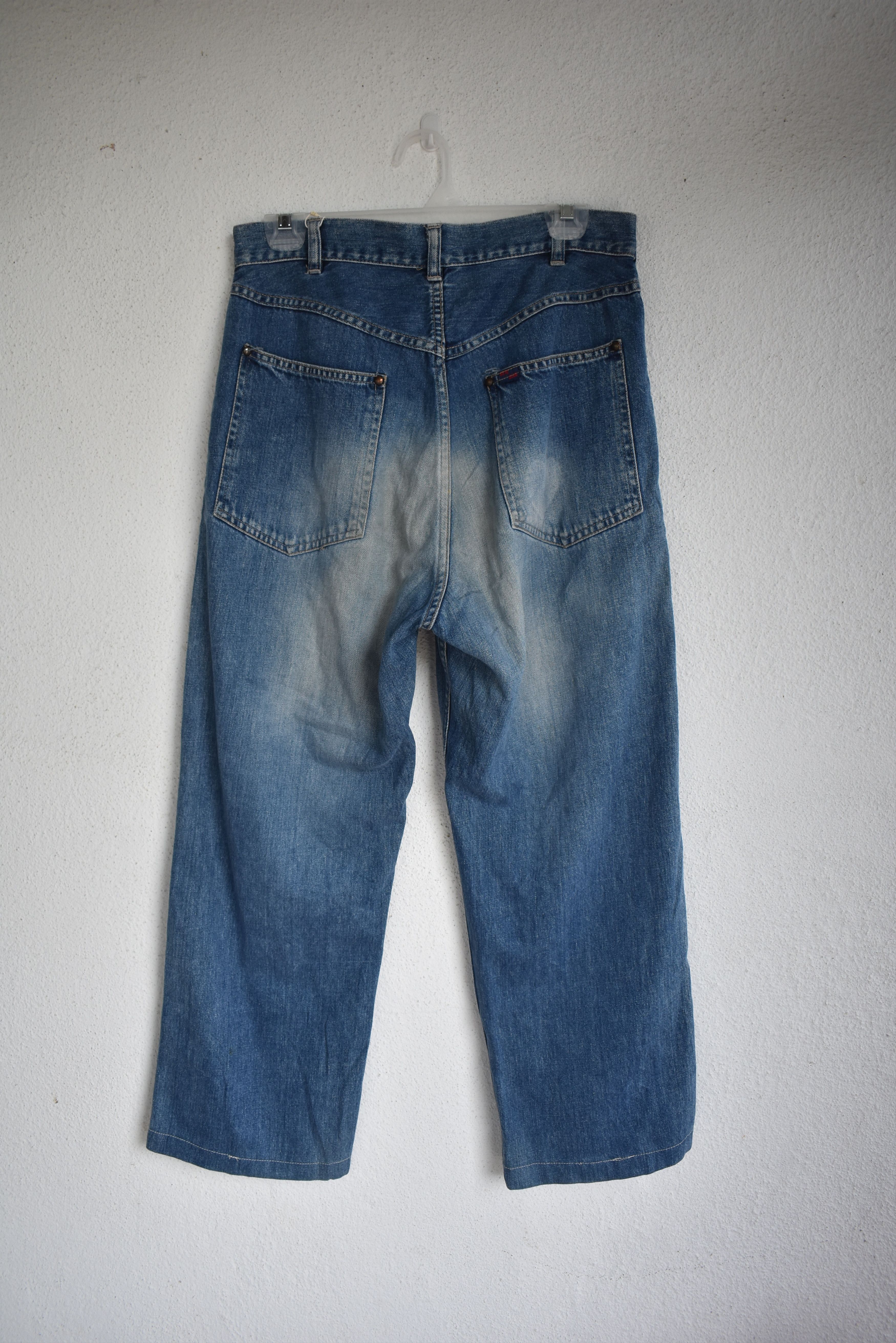 Blue Blue Japan × Japanese Brand Wide Leg 🔥Blue Blue Denim Jeans Waist 31 Size US 30 / EU 46 - 6 Thumbnail
