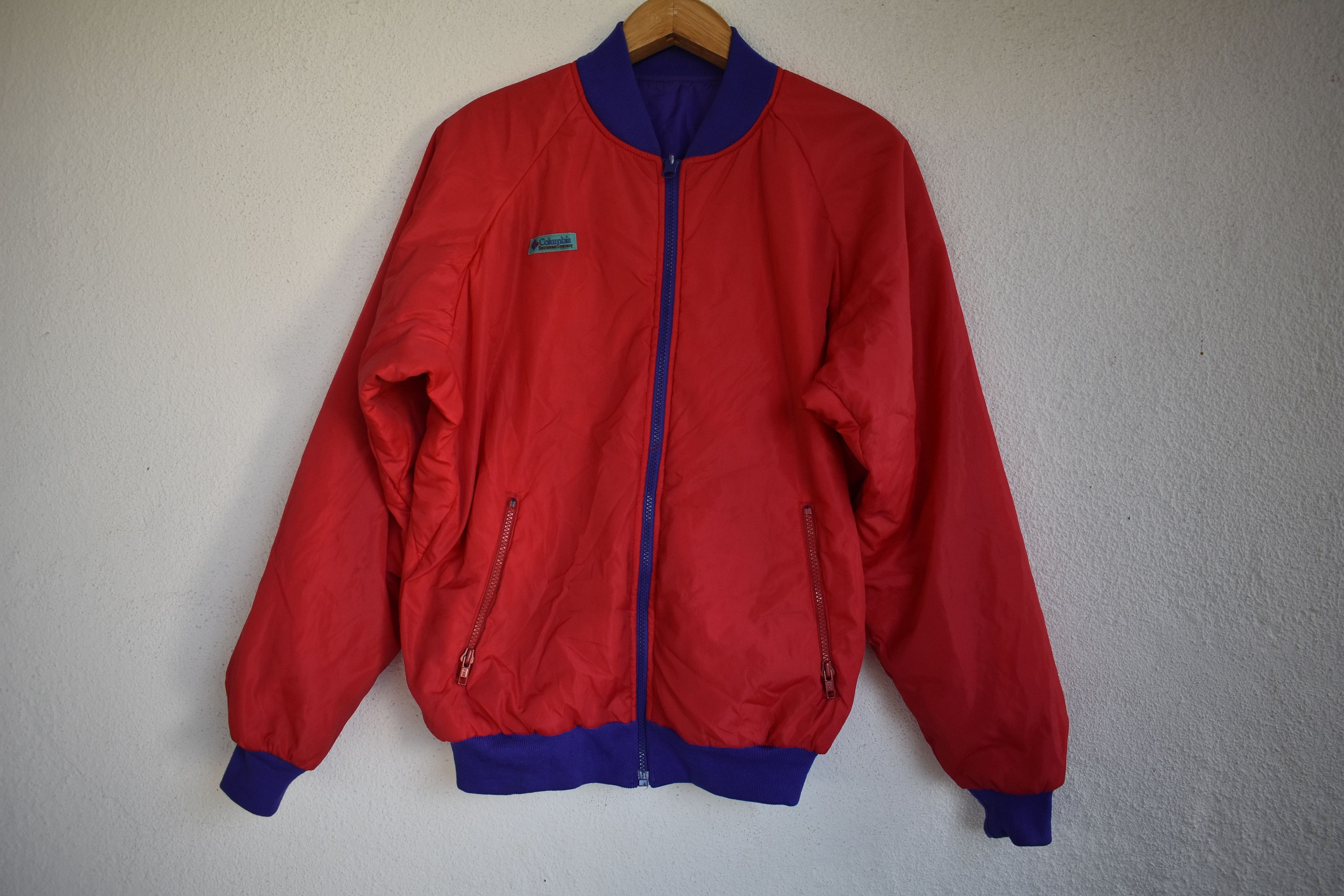 Columbia × Vintage VINTAGE! REVERSIBLE 1990s Columbia Bomber Jacket Size US M / EU 48-50 / 2 - 3 Thumbnail