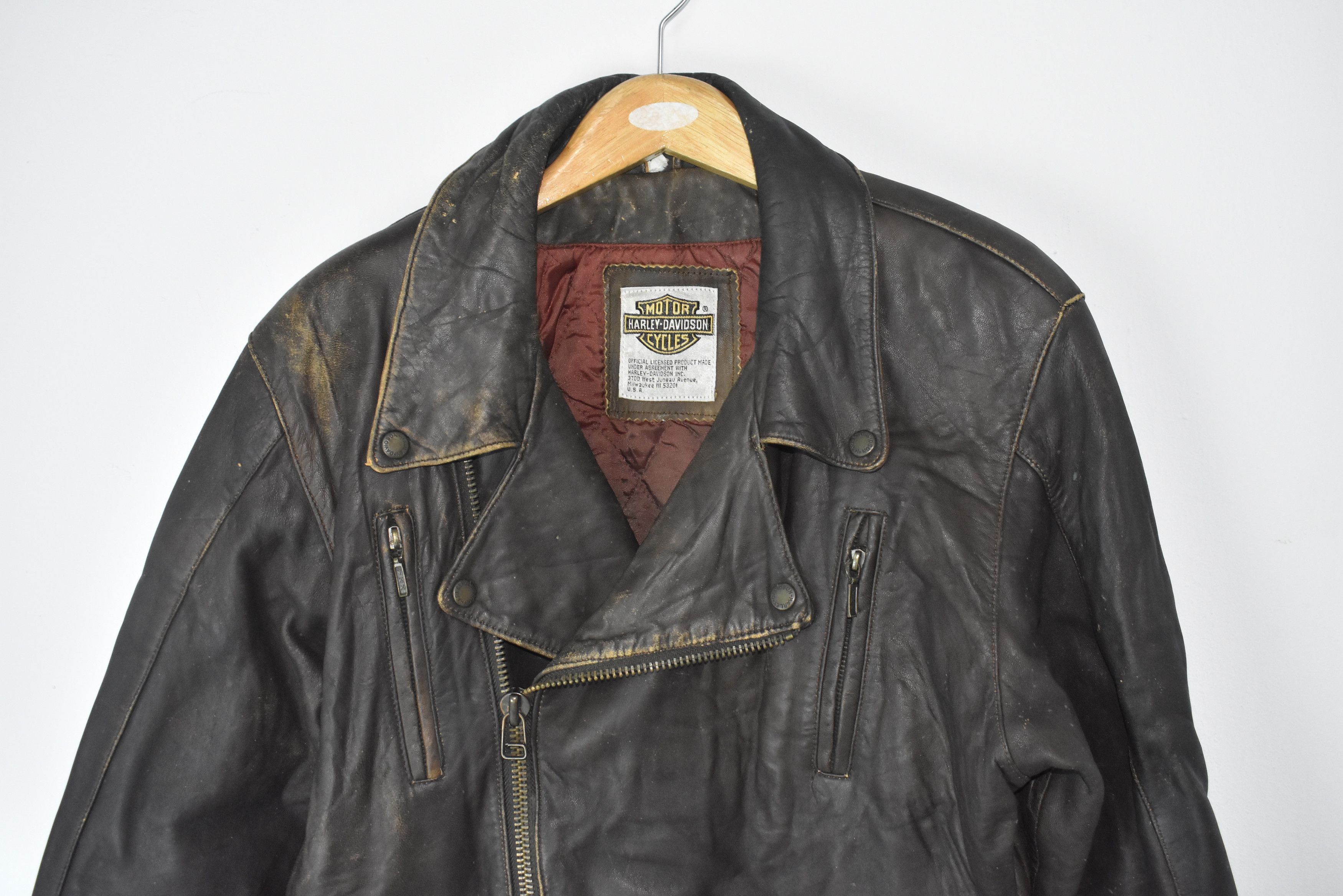 Harley Davidson × Vintage A006 Harley Davidson Motorcycle Leather Jacket Like Perfecto Size US M / EU 48-50 / 2 - 3 Thumbnail