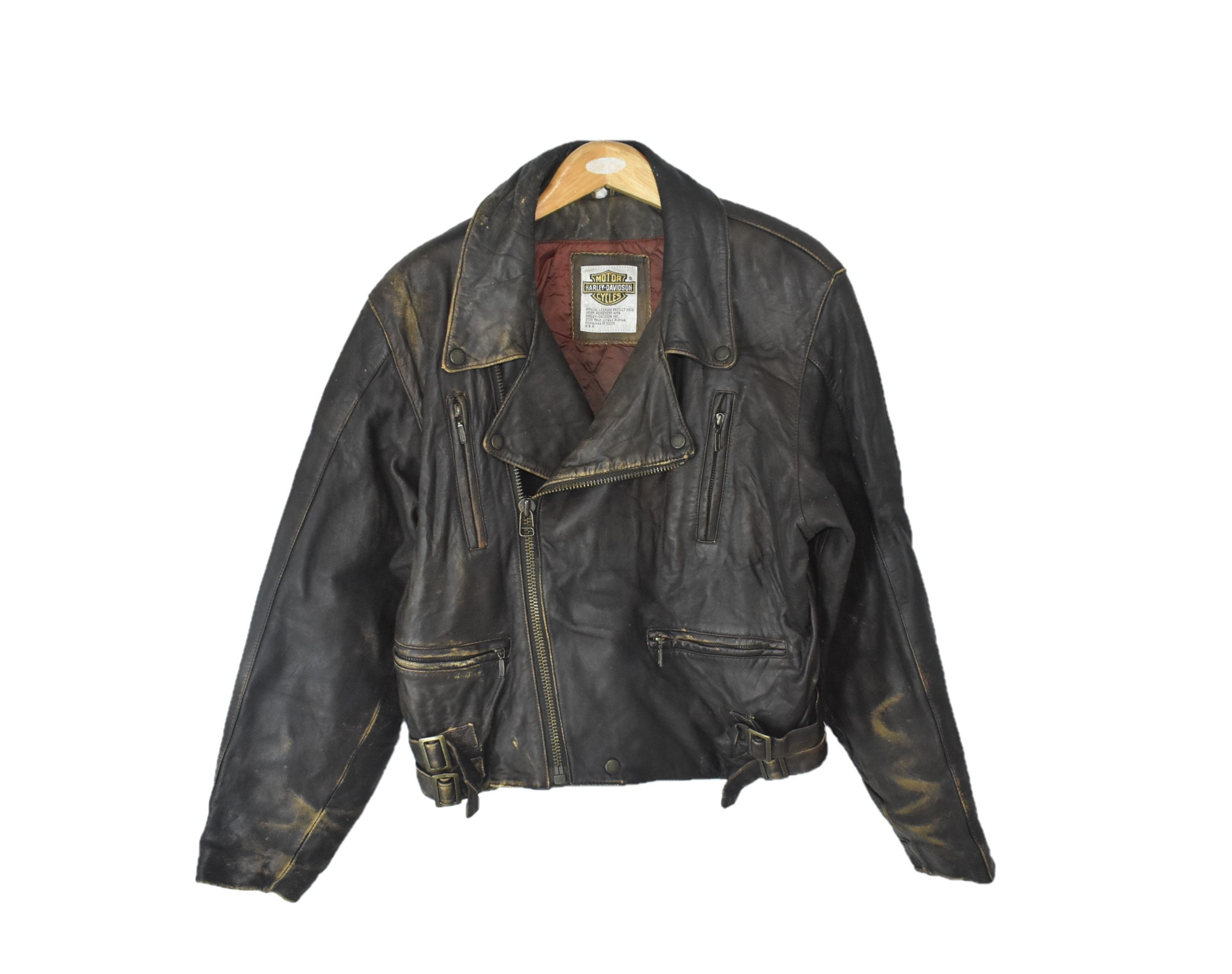 Harley Davidson × Vintage A006 Harley Davidson Motorcycle Leather Jacket Like Perfecto Size US M / EU 48-50 / 2 - 2 Thumbnail