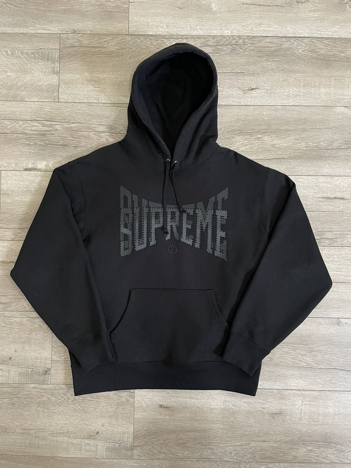 Supreme Rhinestone Shadow Hooded Sweatshirt | Grailed