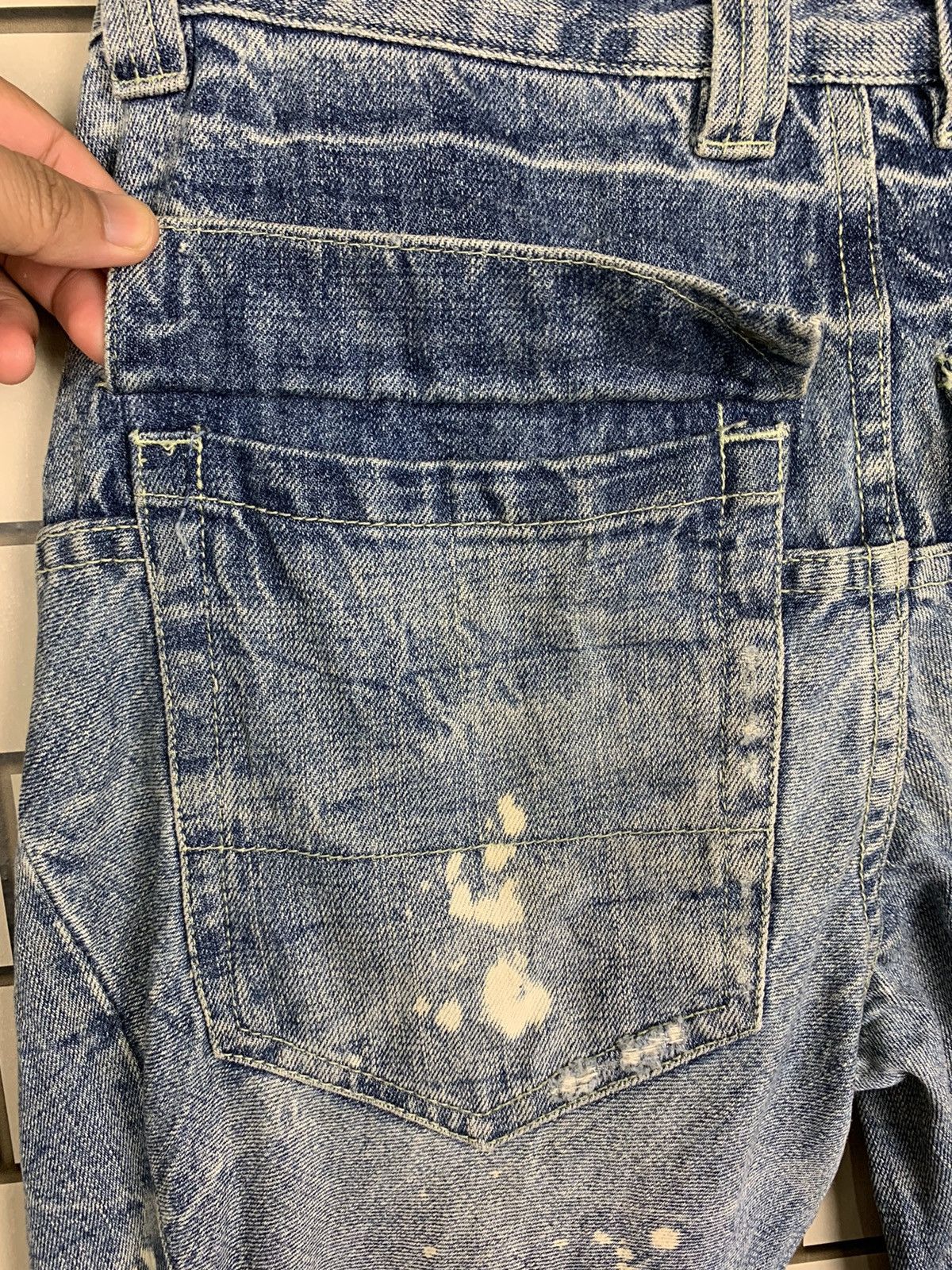 Indigo × Japanese Brand Japanese Brand Africa Taro Distressed Denim Size US 31 - 19 Thumbnail