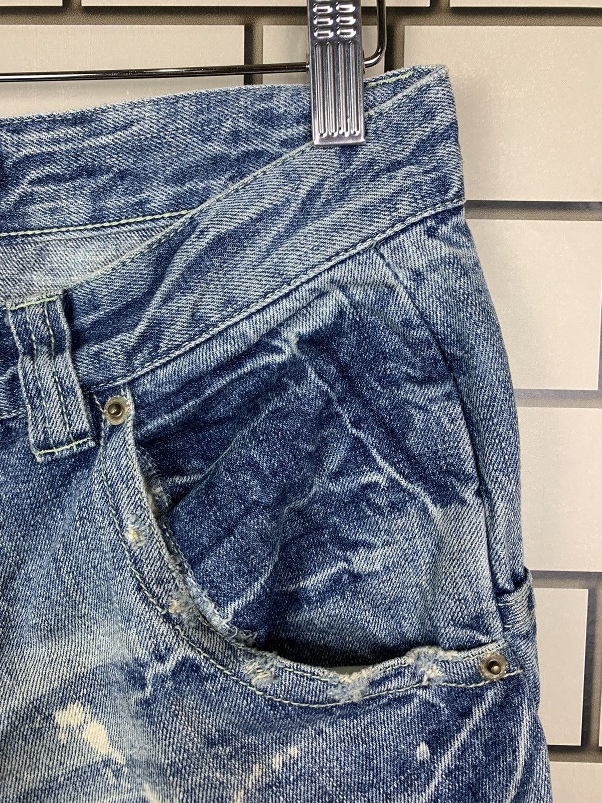 Indigo × Japanese Brand Japanese Brand Africa Taro Distressed Denim Size US 31 - 12 Thumbnail