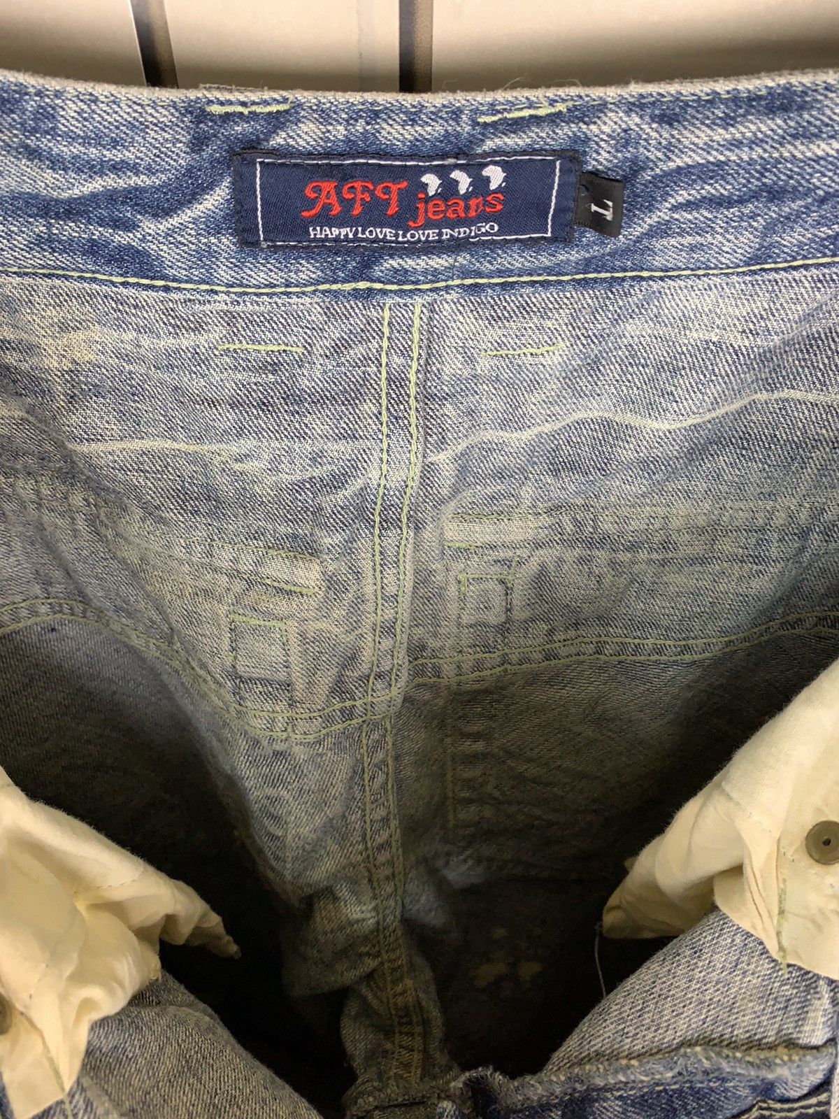 Indigo × Japanese Brand Japanese Brand Africa Taro Distressed Denim Size US 31 - 20 Thumbnail