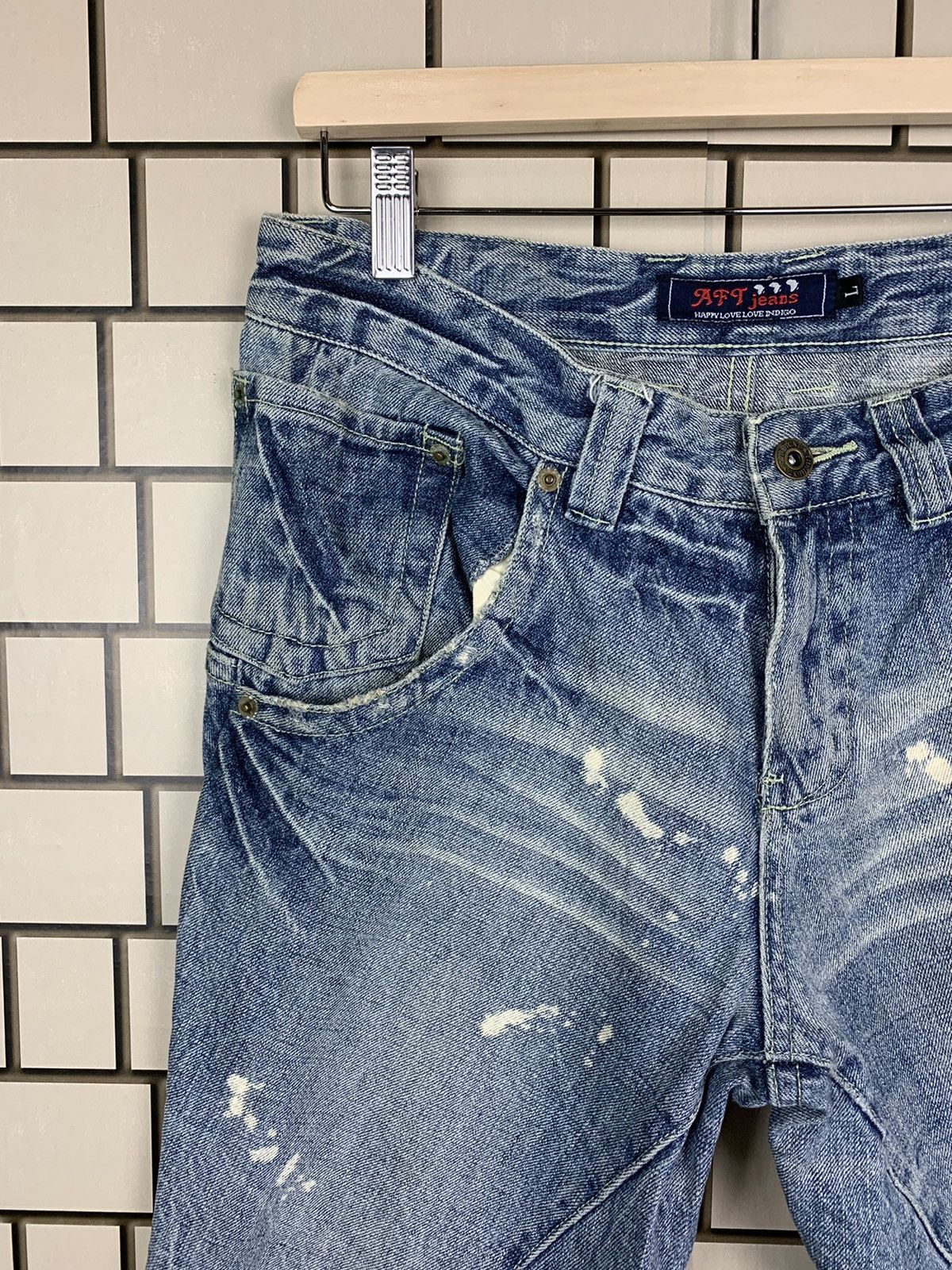 Indigo × Japanese Brand Japanese Brand Africa Taro Distressed Denim Size US 31 - 5 Thumbnail