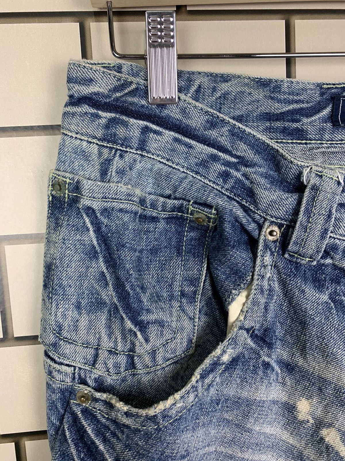Indigo × Japanese Brand Japanese Brand Africa Taro Distressed Denim Size US 31 - 11 Thumbnail