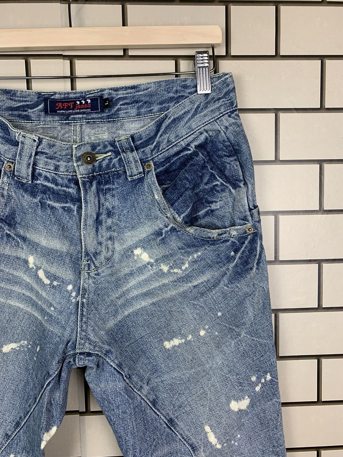 Indigo × Japanese Brand Japanese Brand Africa Taro Distressed Denim Size US 31 - 6 Thumbnail