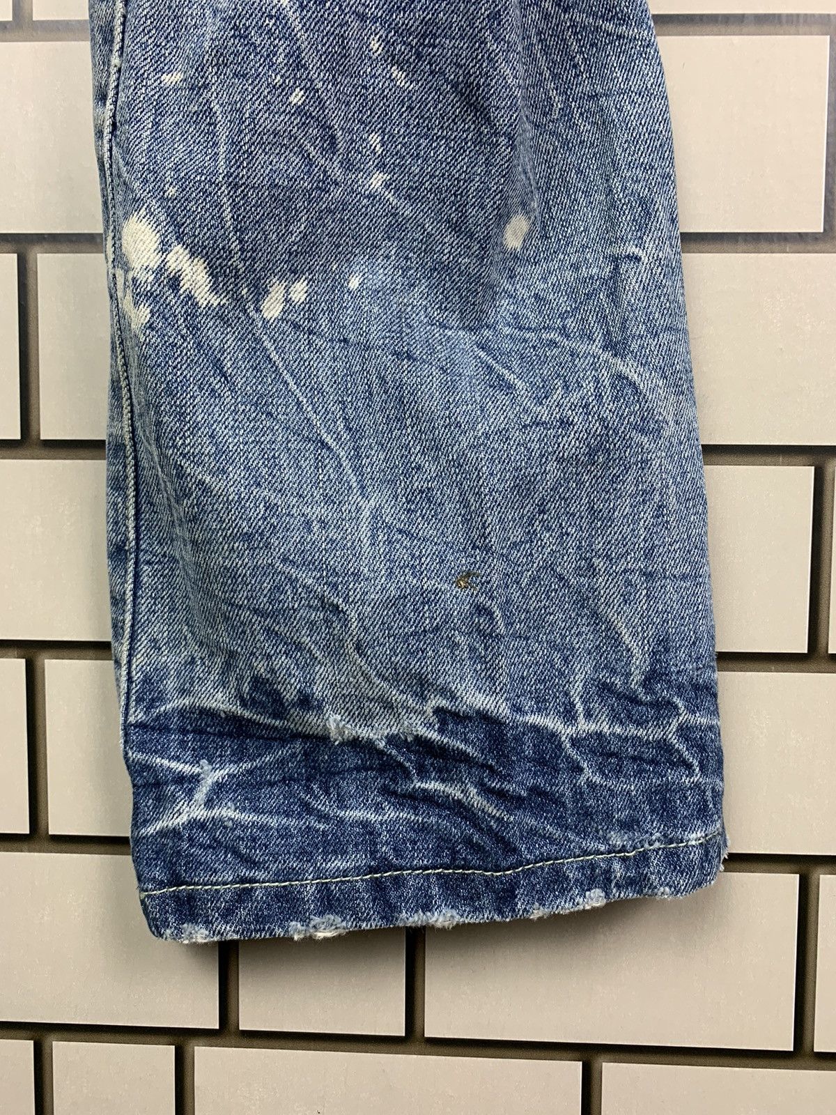 Indigo × Japanese Brand Japanese Brand Africa Taro Distressed Denim Size US 31 - 9 Thumbnail