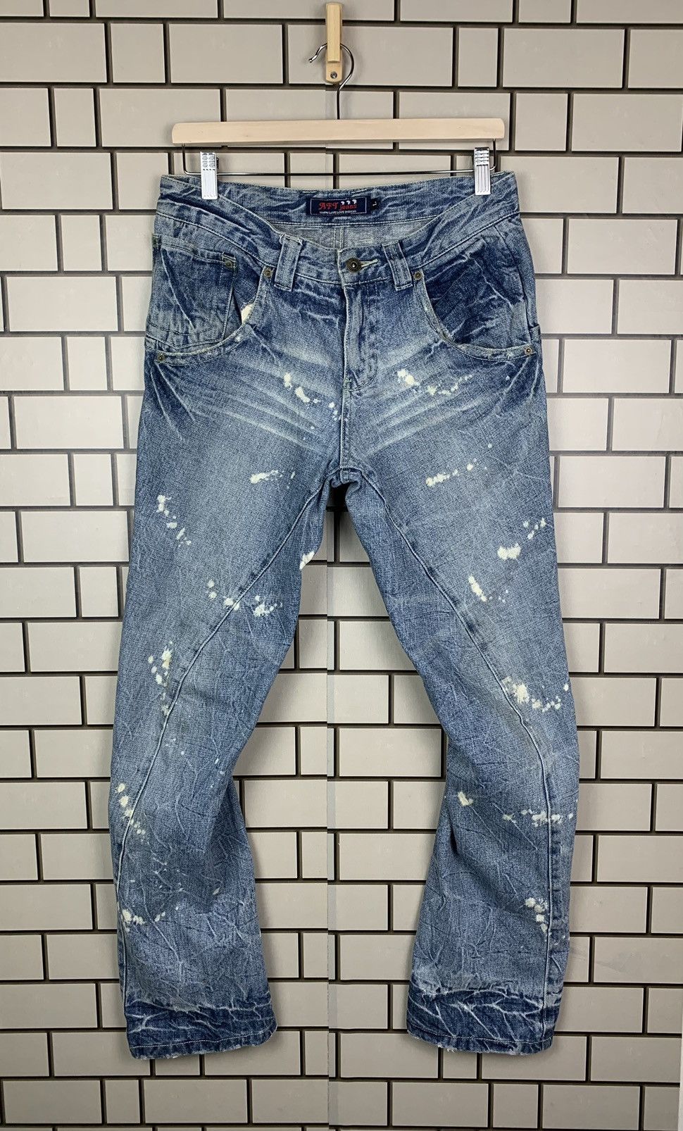 Indigo × Japanese Brand Japanese Brand Africa Taro Distressed Denim Size US 31 - 1 Thumbnail