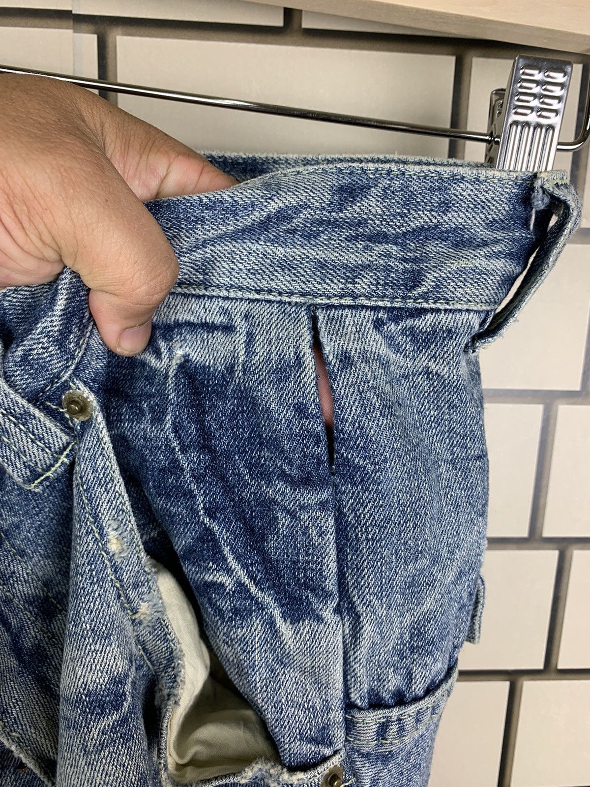 Indigo × Japanese Brand Japanese Brand Africa Taro Distressed Denim Size US 31 - 22 Thumbnail