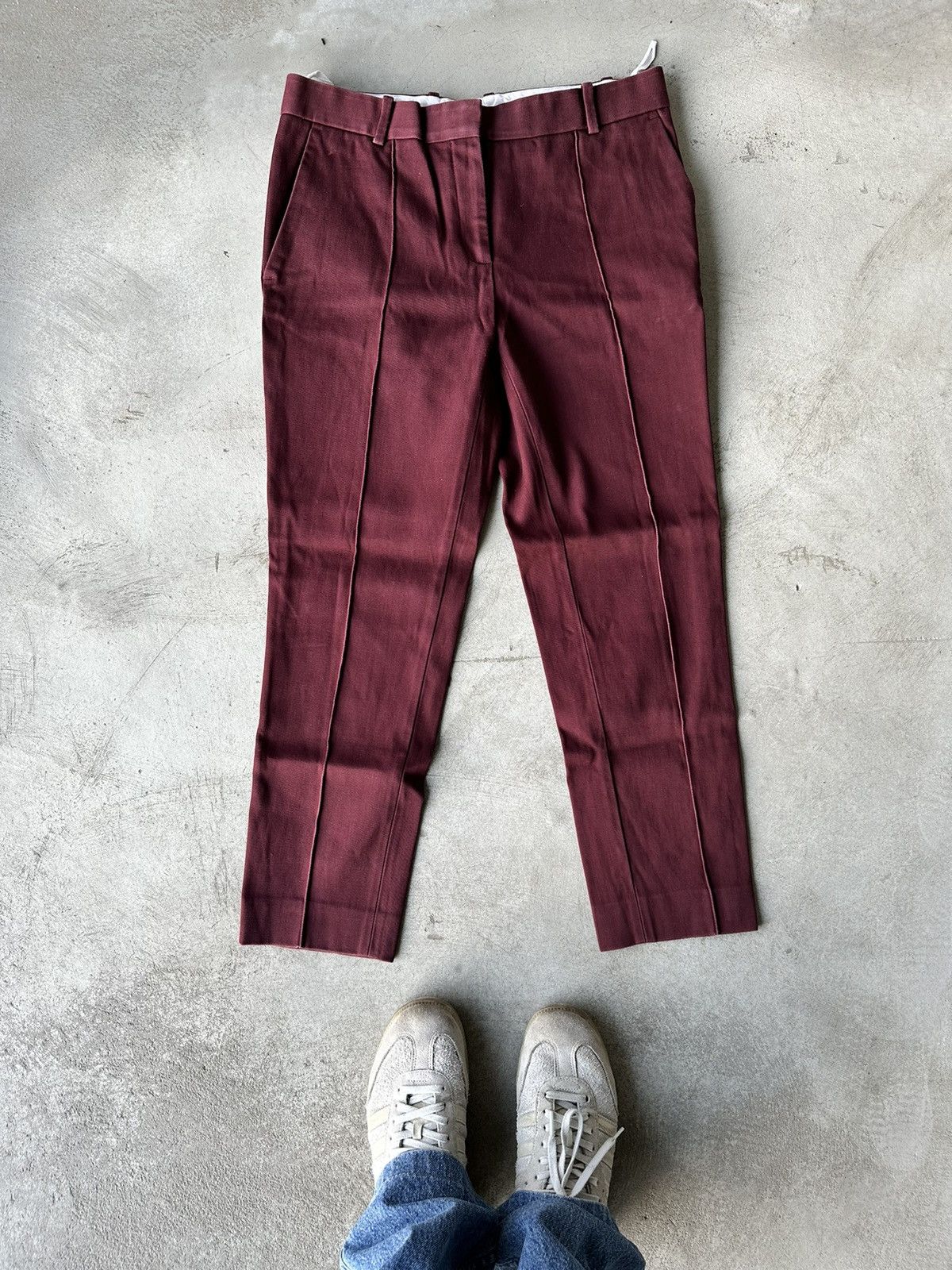 image of Celine By Heddi Slimane Elegant Pants in Bordeux, Women's (Size 26)