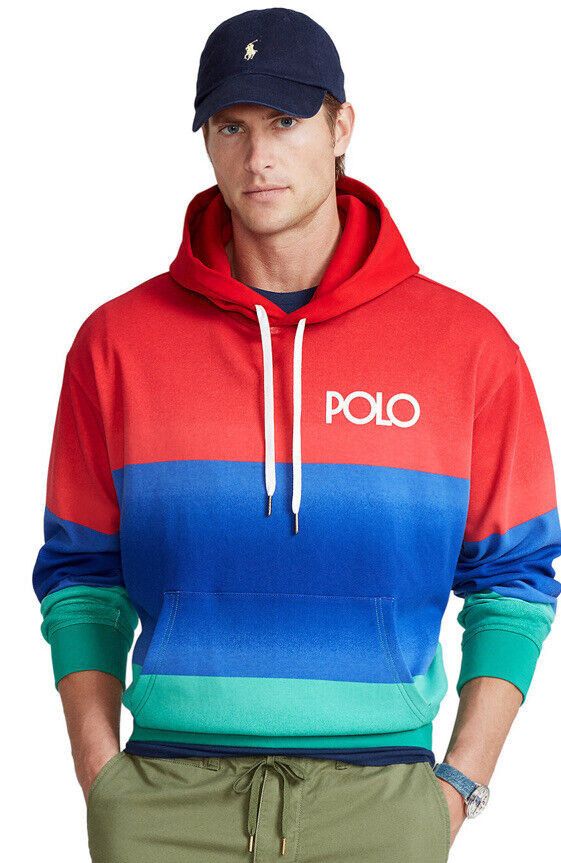 Polo Ralph Lauren Polo Ralph Lauren Colorblock Ombre Interlock Hoodie Size US XL / EU 56 / 4 - 1 Thumbnail