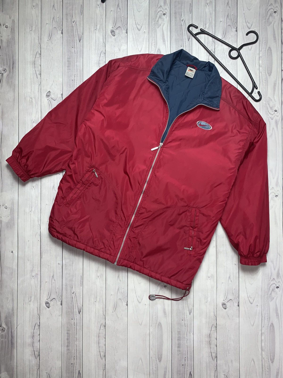 Vintage Vintage Nike jacket big logo swoosh size L Size US L / EU 52-54 / 3 - 2 Thumbnail