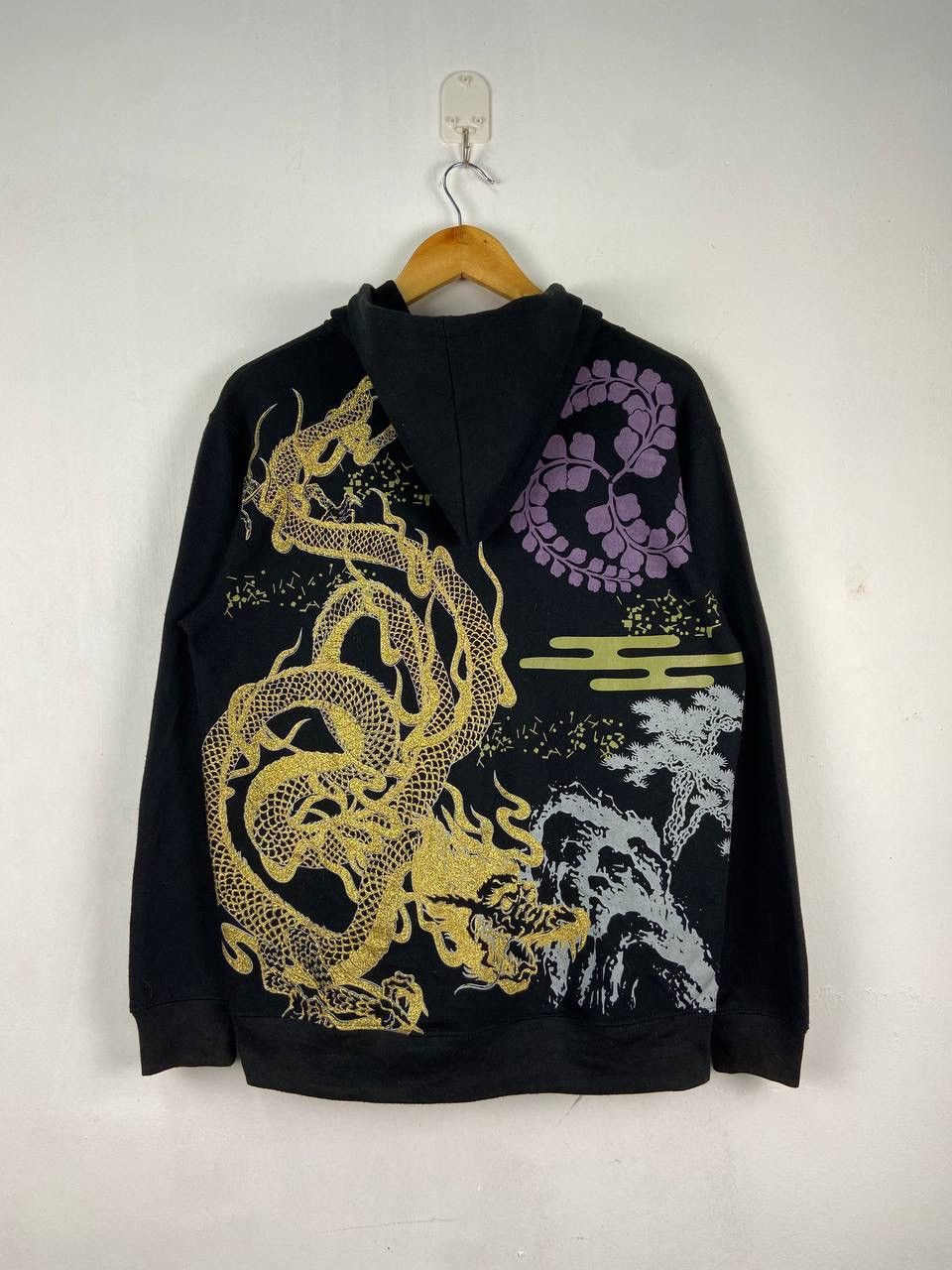image of Archival Clothing x Sukajan Souvenir Jacket Archive Sukajan Hoodie Fujin Yokosuka Aop Dragon Motif 